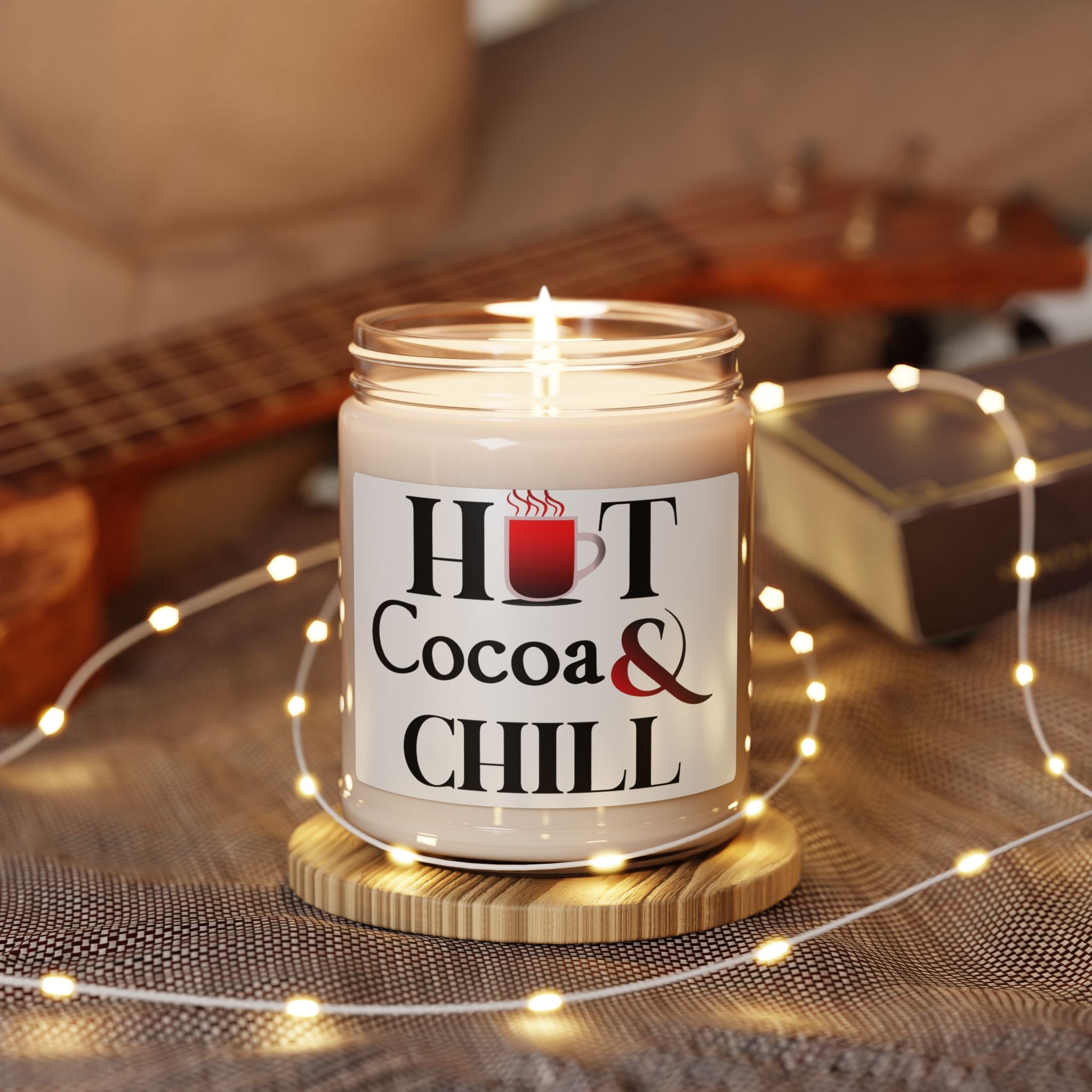 Hot Cocoa & Chill Scented Soy Candle, Cozy Gift for Relaxation, Home Decor, Self-Care, Winter Holidays, Spa Gift