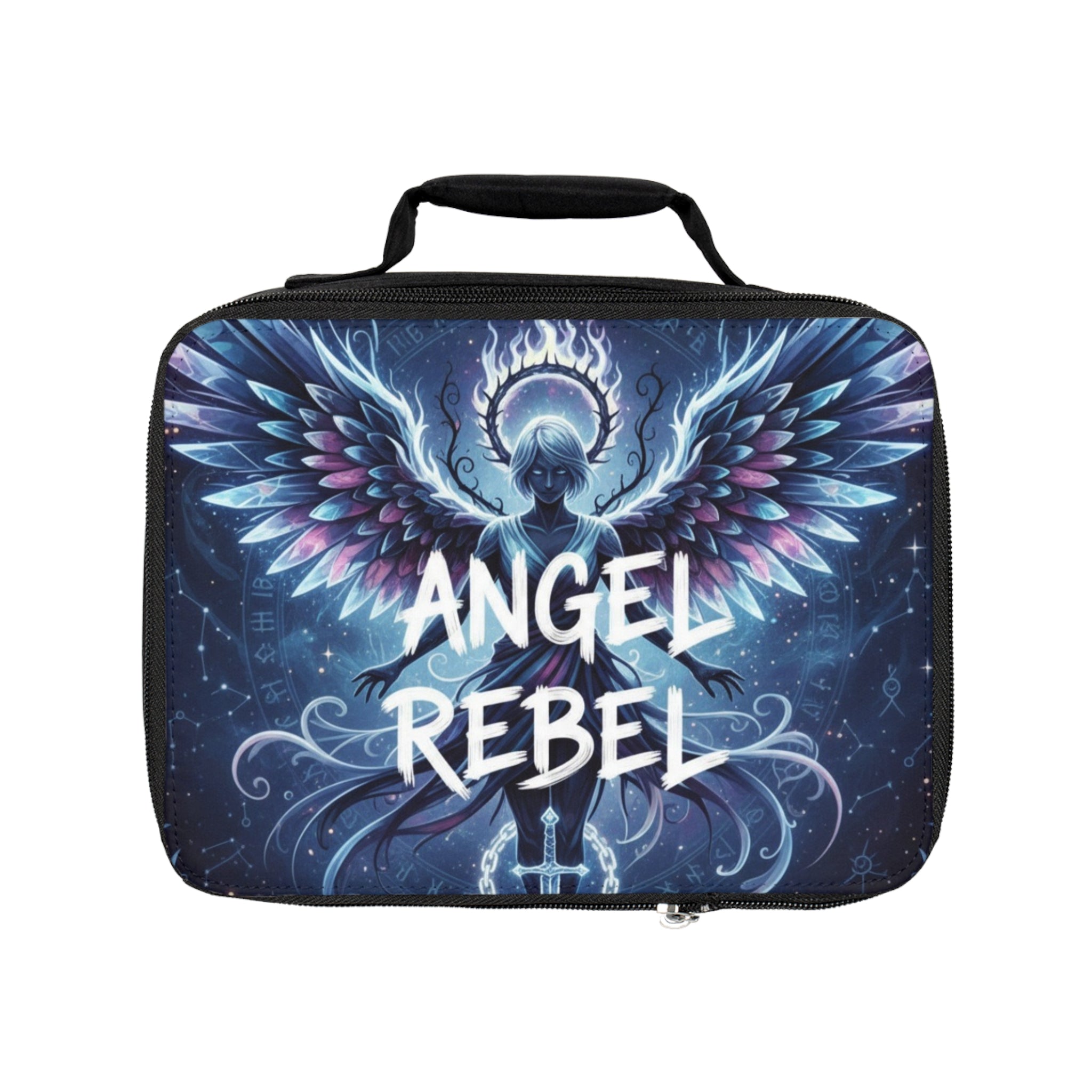 Angel Rebel Lunch Bag - Stylish Insulated Tote, Unique Gift for Her, Lunchbox for Work, School, and Adventures