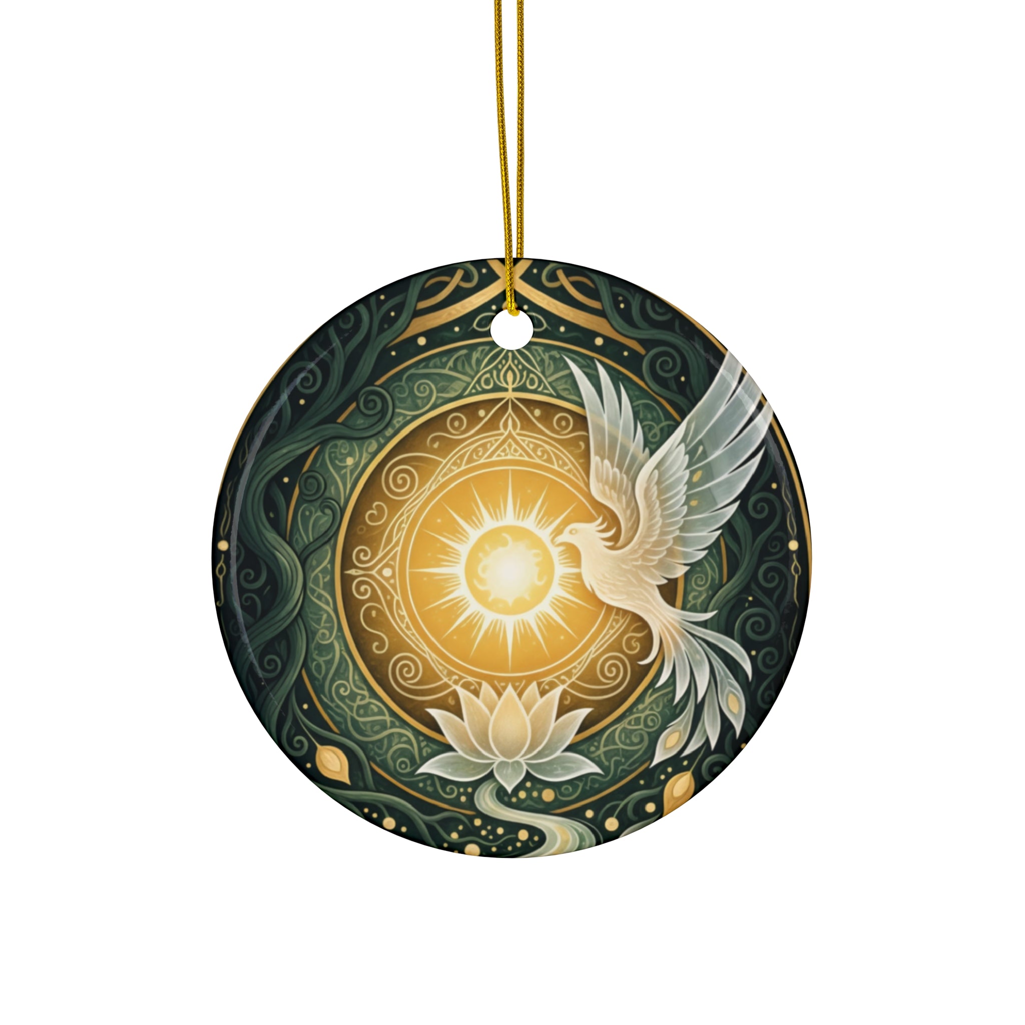 Ceramic Ornament - Spiritual Decor for Home, Festival Gifts, Christmas Tree Ornaments, Boho Wall Hanging, Nature-Inspired Home Décor