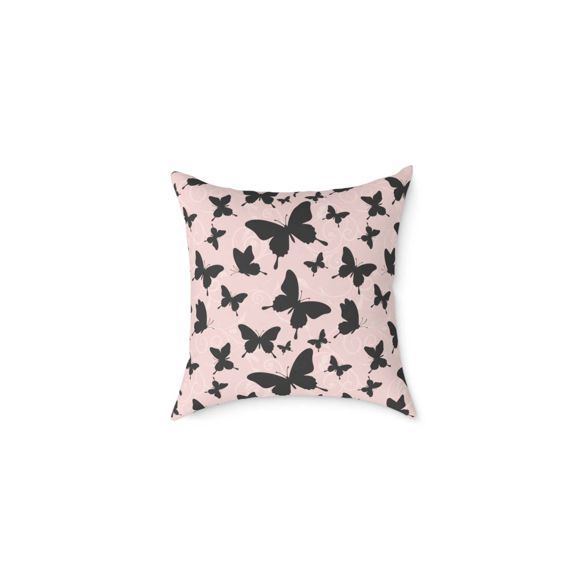 Butterfly Print Square Canvas Pillow - Chic Home Decor