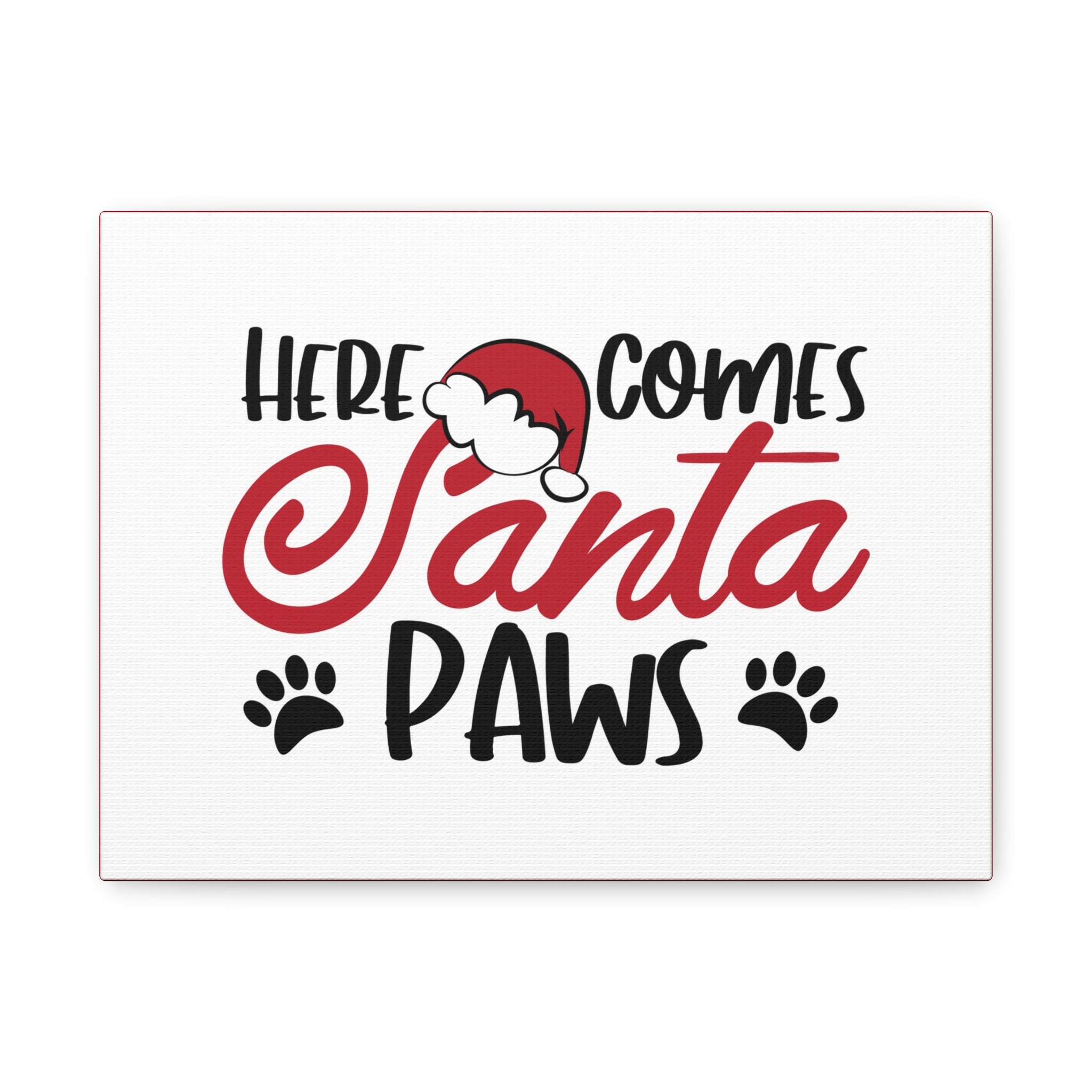 Christmas Pet Art Print, Holiday Decor for Dog Lovers, Fun Canine Wall Art, Santa Paws Decor, Gift for Pet Owners