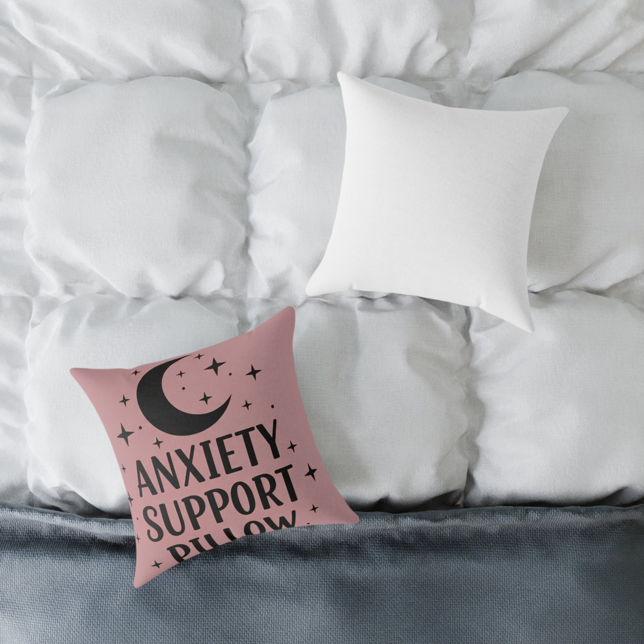 Anxiety Support Decorative Pillow, Cozy Home Decor, Gift for Stress Relief, Mental Health Awareness, Relaxing Space Accessory