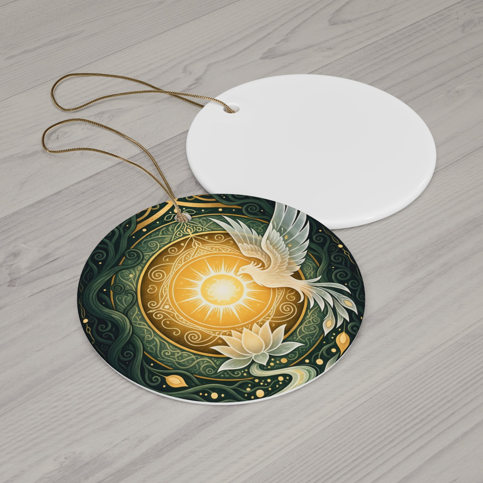 Ceramic Ornament - Spiritual Decor for Home, Festival Gifts, Christmas Tree Ornaments, Boho Wall Hanging, Nature-Inspired Home Décor