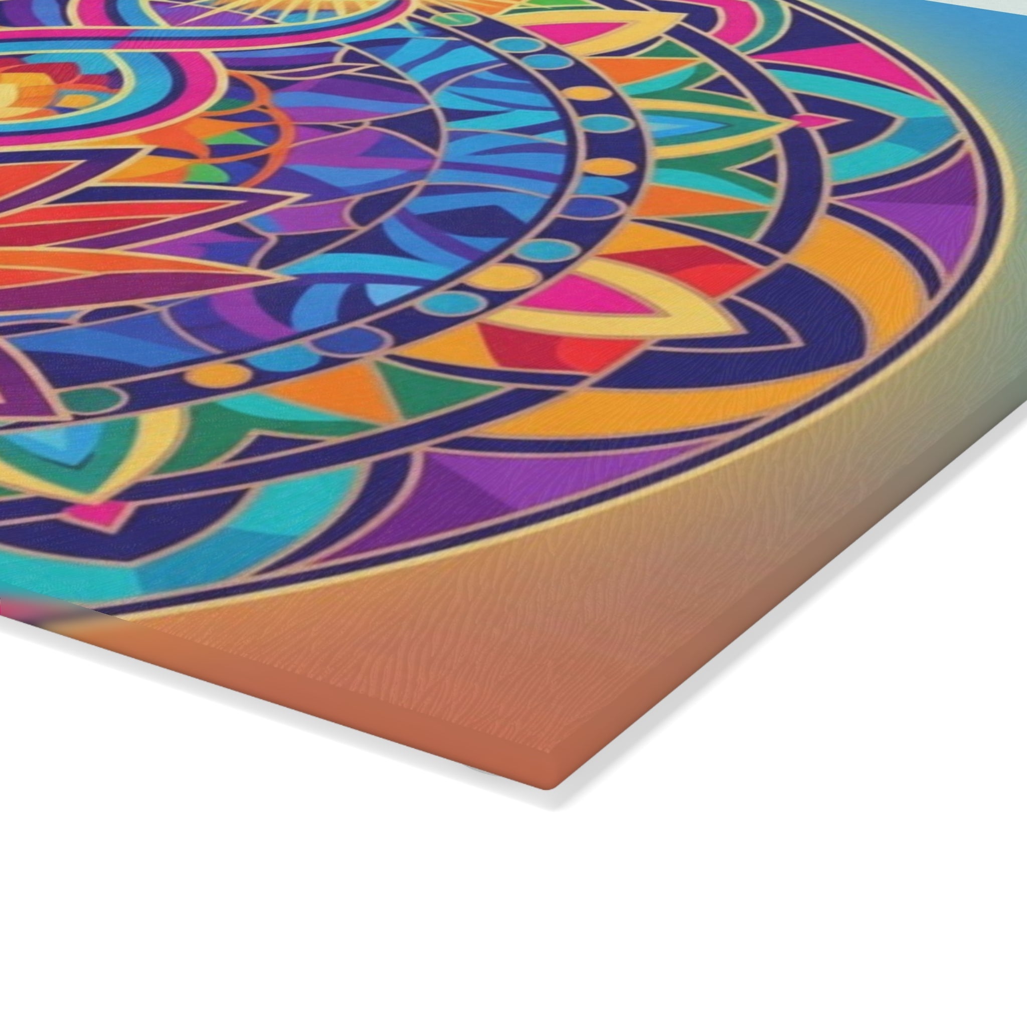 Colorful Mandala Glass Cutting Board, Kitchen Decor, Gift for Chefs, Home Cooking, Wedding Gift, Unique Kitchenware