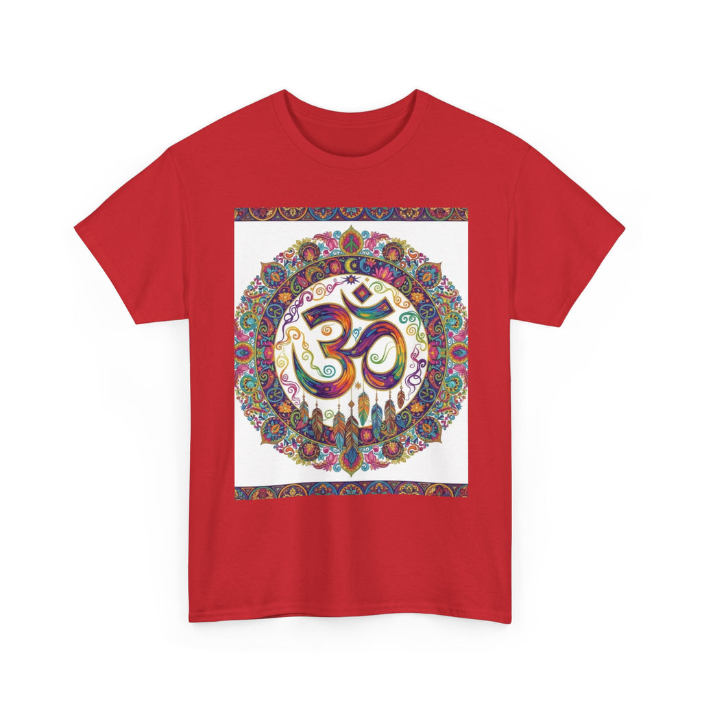 Colorful Lotus Flower Tee | Unisex Heavy Cotton Shirt, Mindfulness Gift, Yoga Apparel, Spiritual Tees, Meditation Top