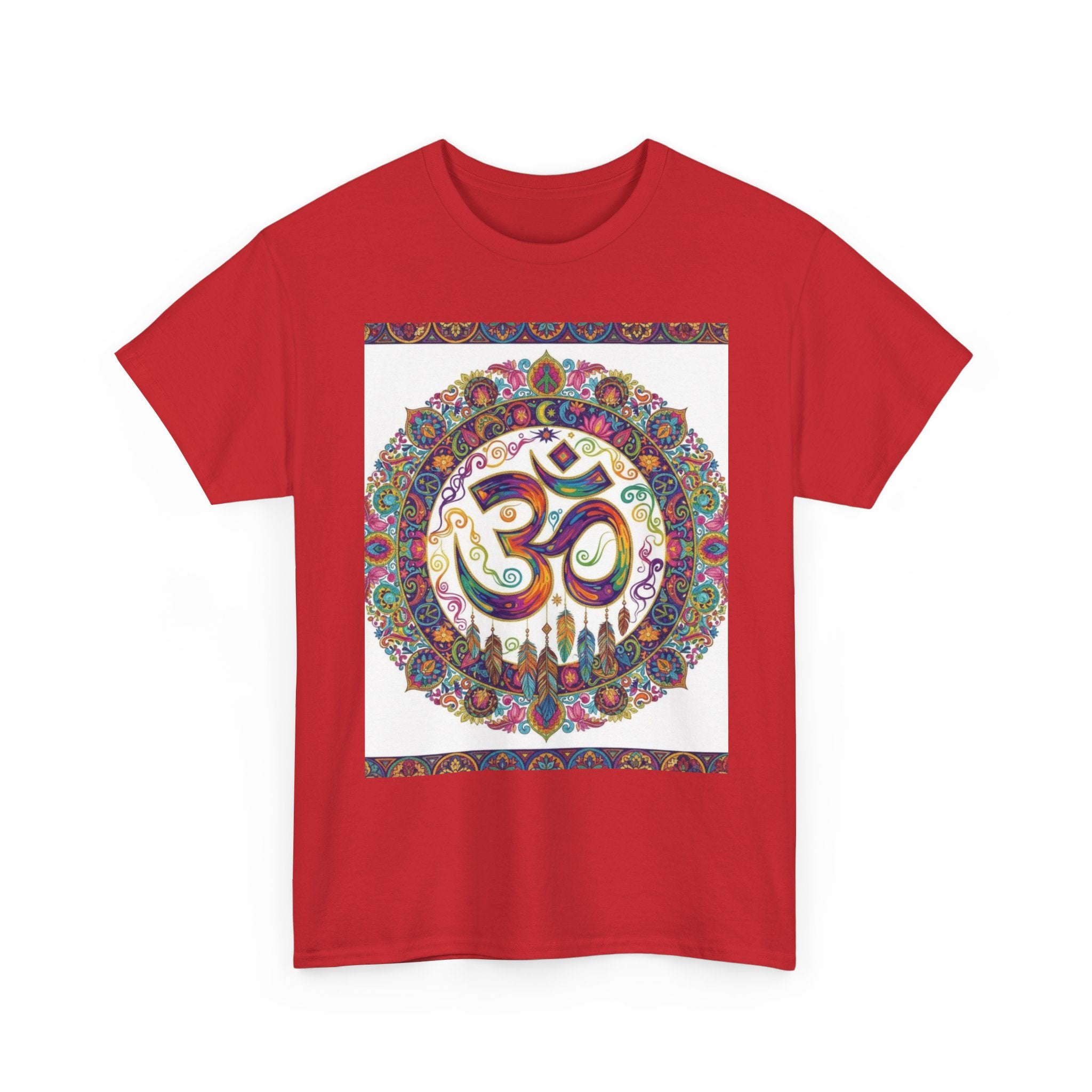 Colorful Lotus Flower Tee | Unisex Heavy Cotton Shirt, Mindfulness Gift, Yoga Apparel, Spiritual Tees, Meditation Top
