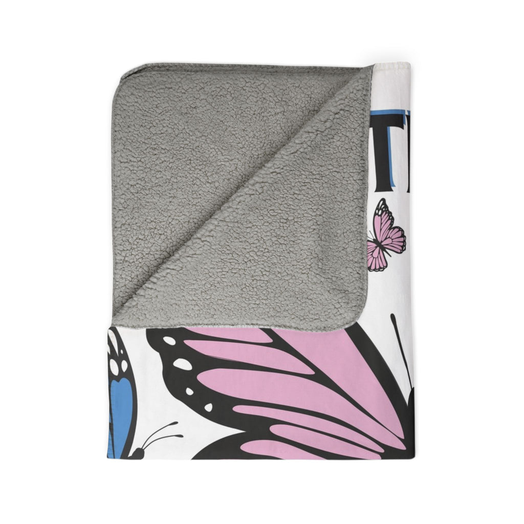 Butterfly Fleece Sherpa Blanket - Happy Mindset Design