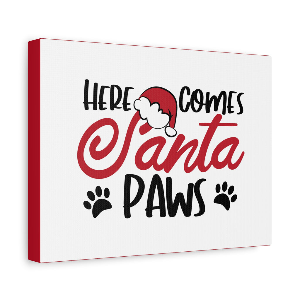 Christmas Pet Art Print, Holiday Decor for Dog Lovers, Fun Canine Wall Art, Santa Paws Decor, Gift for Pet Owners