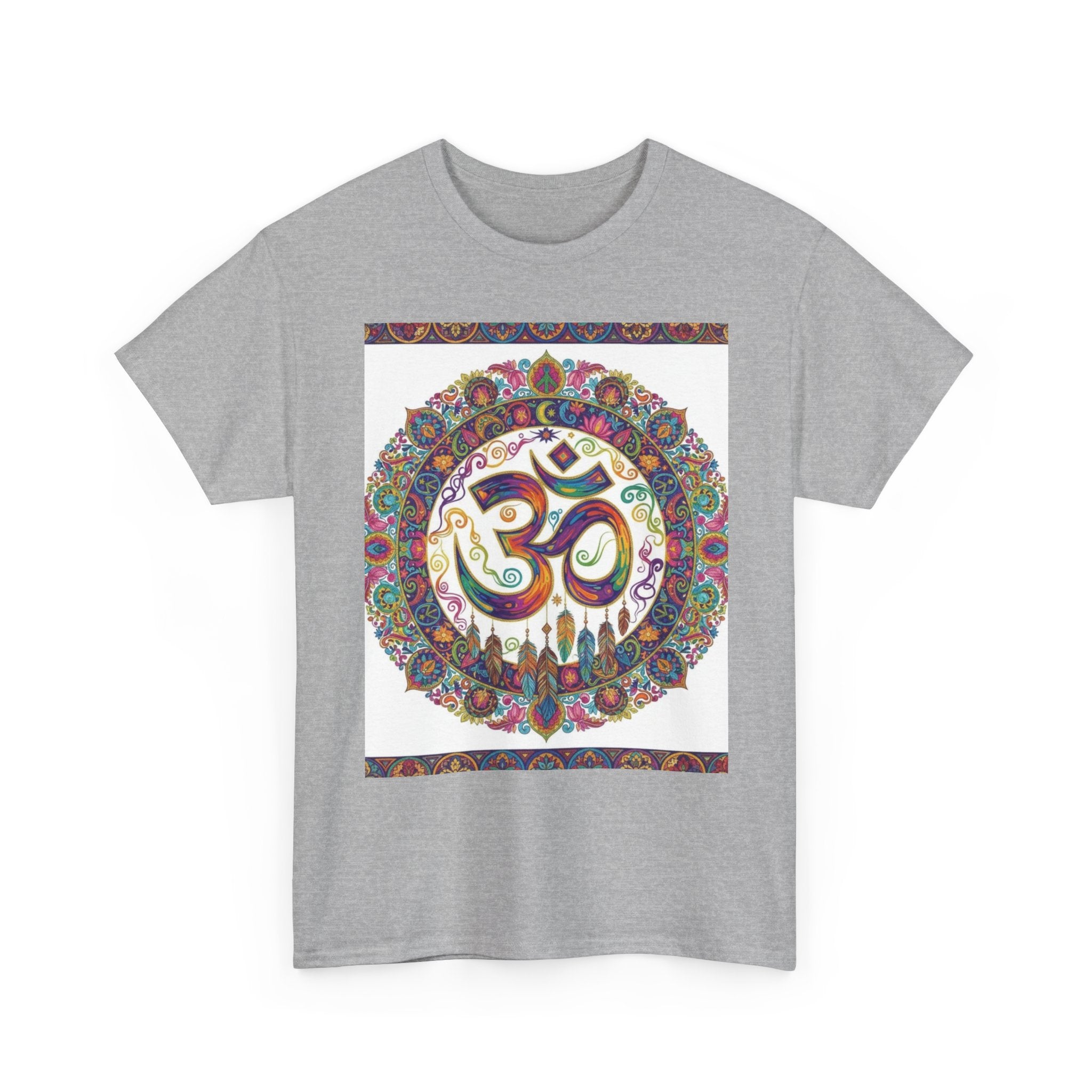 Colorful Lotus Flower Tee | Unisex Heavy Cotton Shirt, Mindfulness Gift, Yoga Apparel, Spiritual Tees, Meditation Top