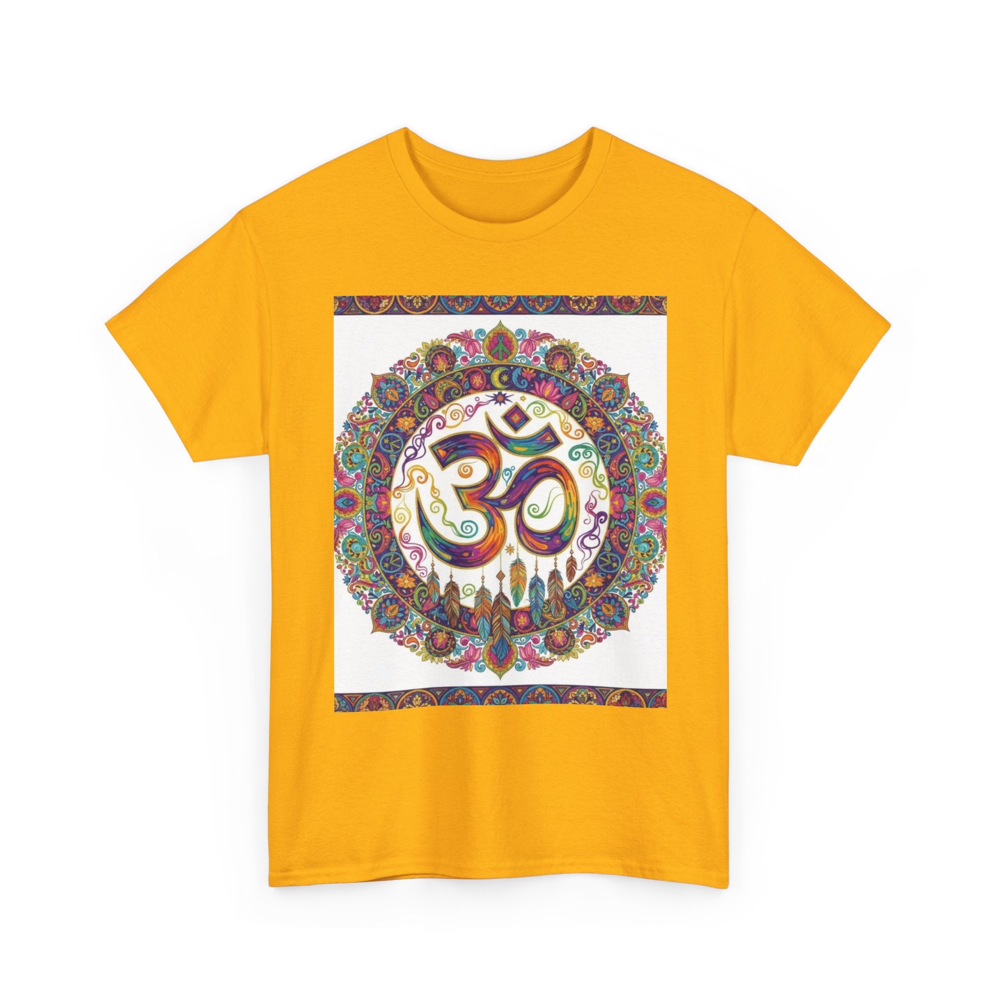Colorful Lotus Flower Tee | Unisex Heavy Cotton Shirt, Mindfulness Gift, Yoga Apparel, Spiritual Tees, Meditation Top