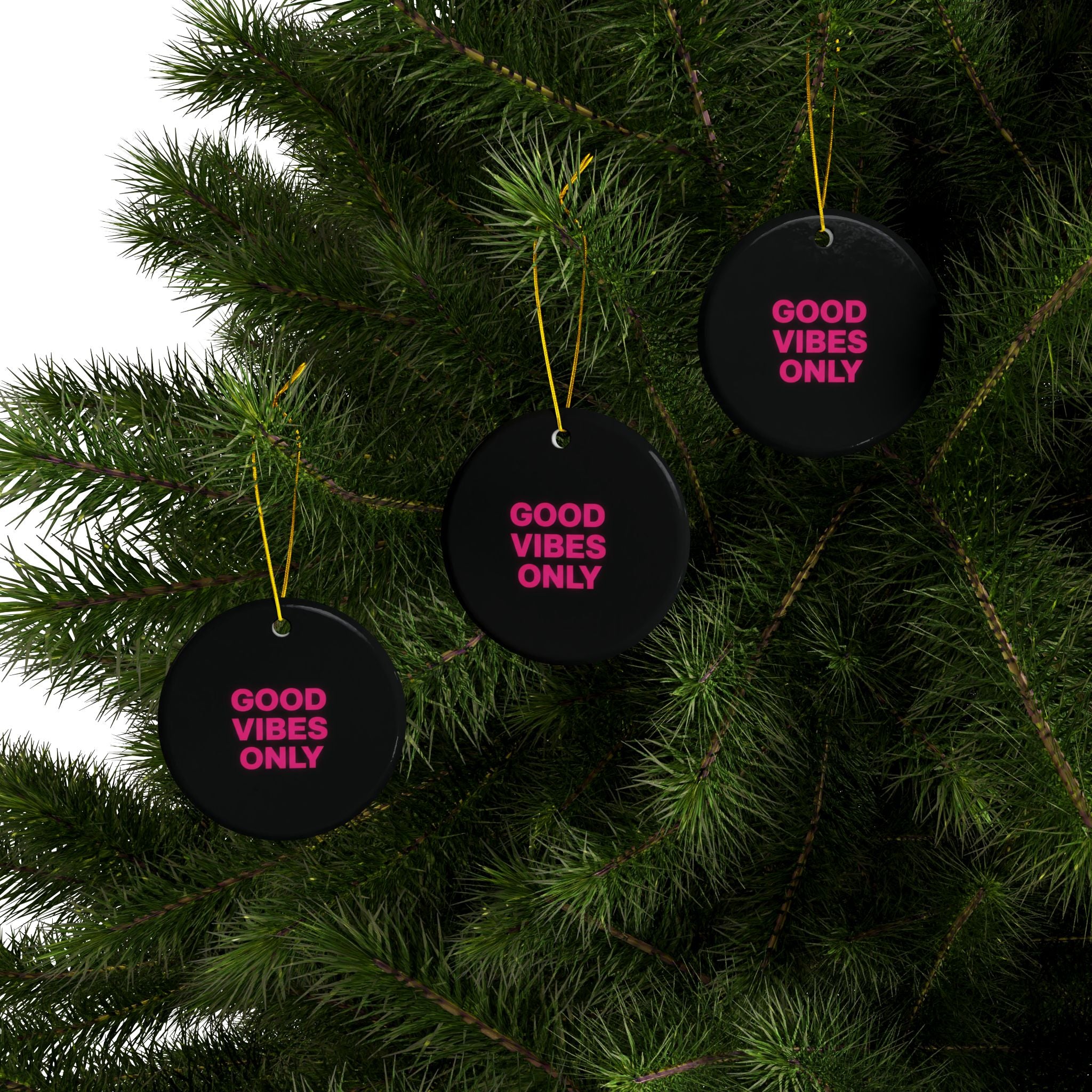 Ceramic Ornaments, 2-Side Print, (1pc, 3pcs, 5pcs, 10pcs)