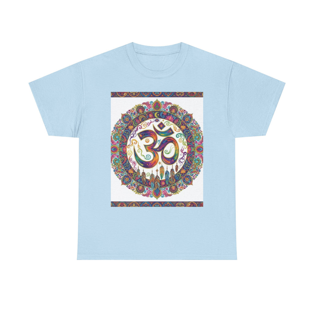 Colorful Lotus Flower Tee | Unisex Heavy Cotton Shirt, Mindfulness Gift, Yoga Apparel, Spiritual Tees, Meditation Top