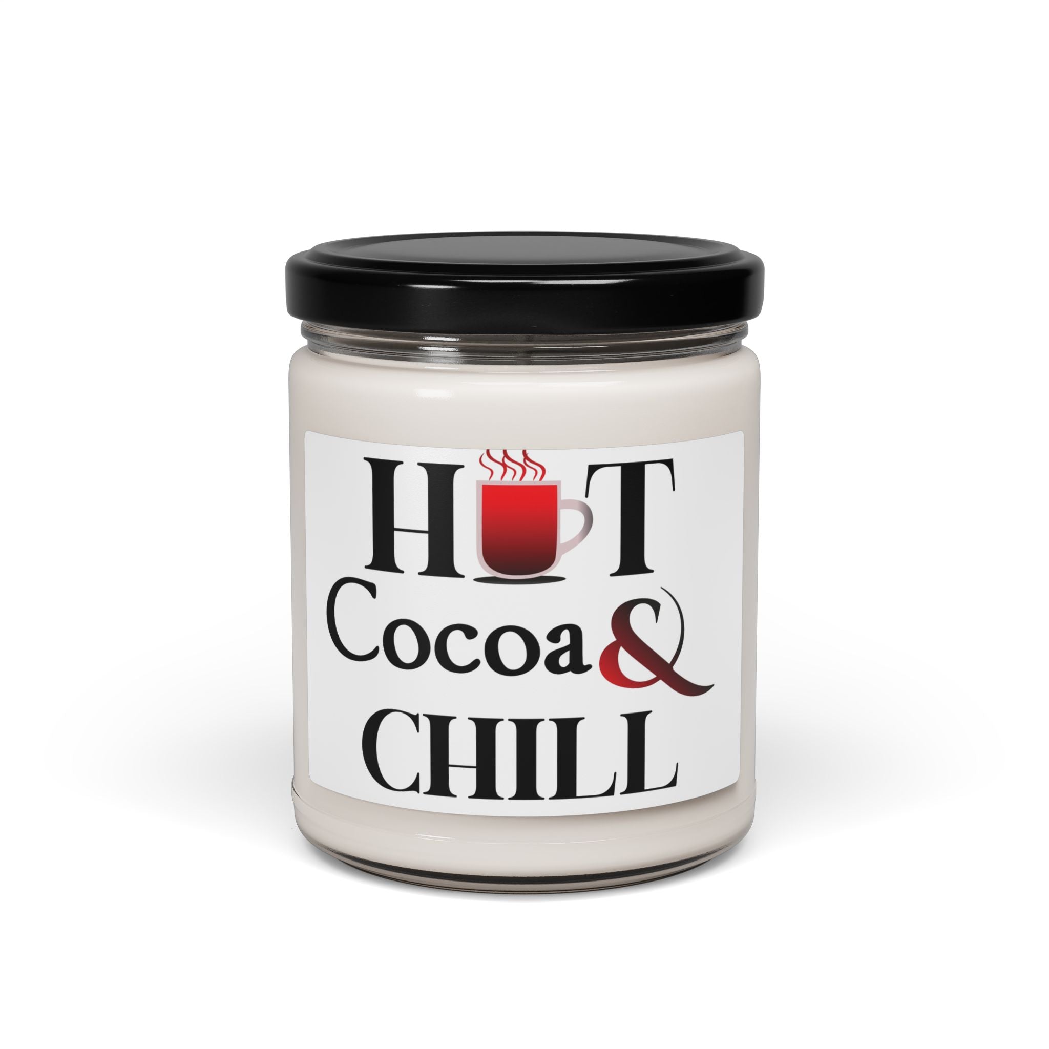 Hot Cocoa & Chill Scented Soy Candle, Cozy Gift for Relaxation, Home Decor, Self-Care, Winter Holidays, Spa Gift