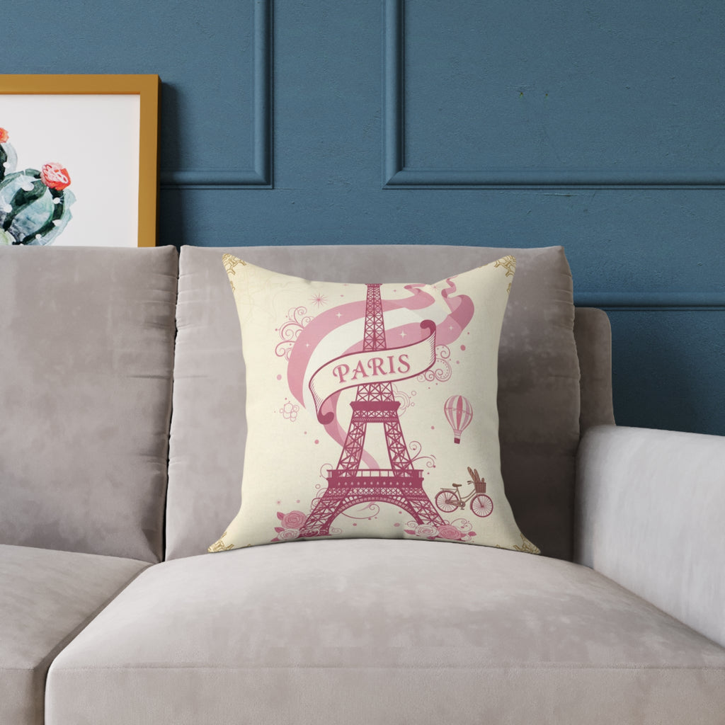 Eiffel Tower Parisian Decorative Pillow