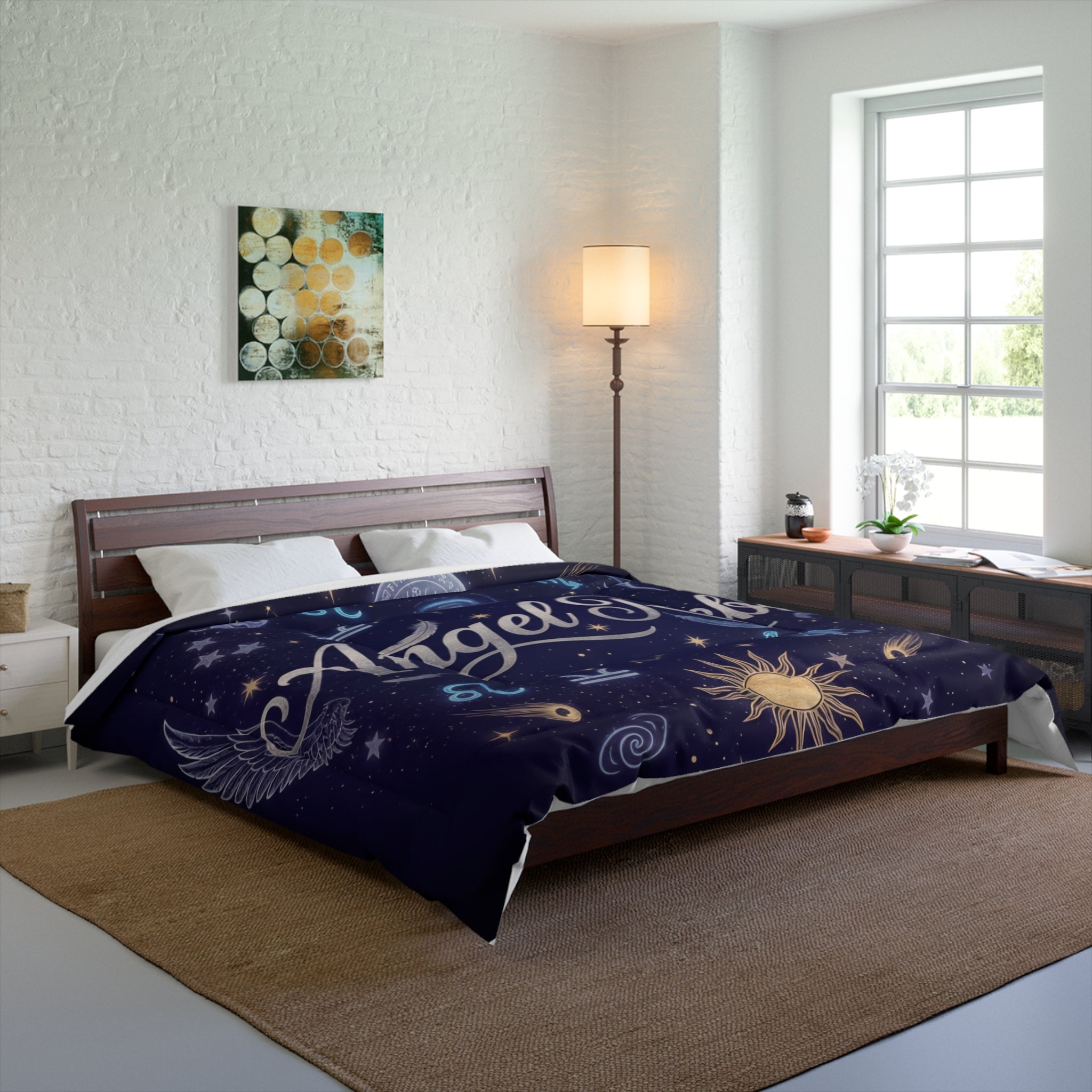 Celestial Comforter - 'Angel Rebel' Design, Cozy Bedding, Astrology Decor, Unique Home Gift, Celestial Themed Bedroom, Starry Night [...]