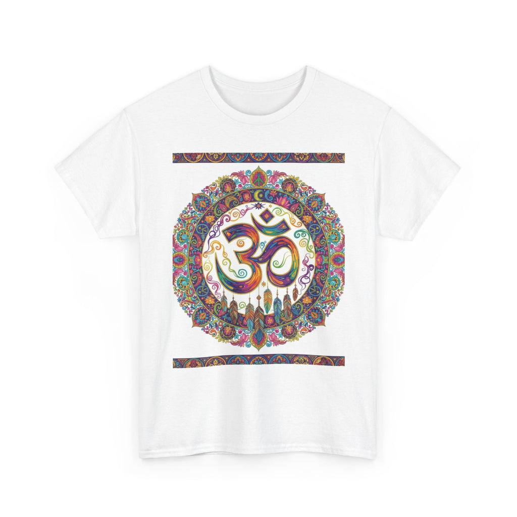 Colorful Lotus Flower Tee | Unisex Heavy Cotton Shirt, Mindfulness Gift, Yoga Apparel, Spiritual Tees, Meditation Top