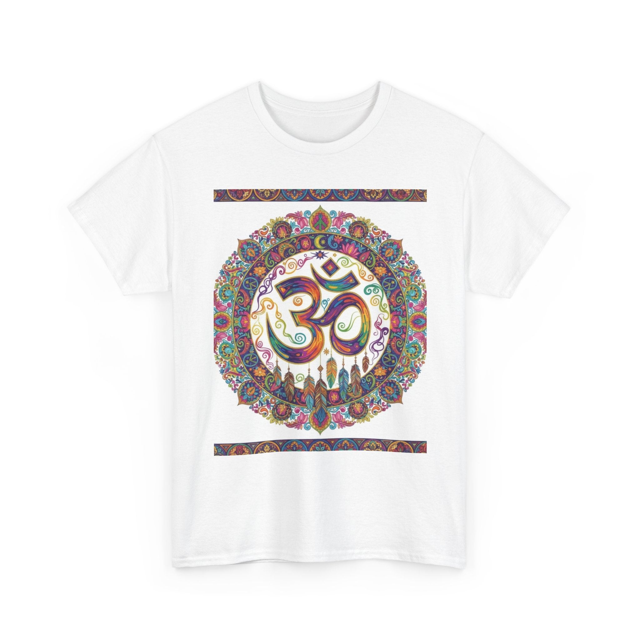 Colorful Lotus Flower Tee | Unisex Heavy Cotton Shirt, Mindfulness Gift, Yoga Apparel, Spiritual Tees, Meditation Top