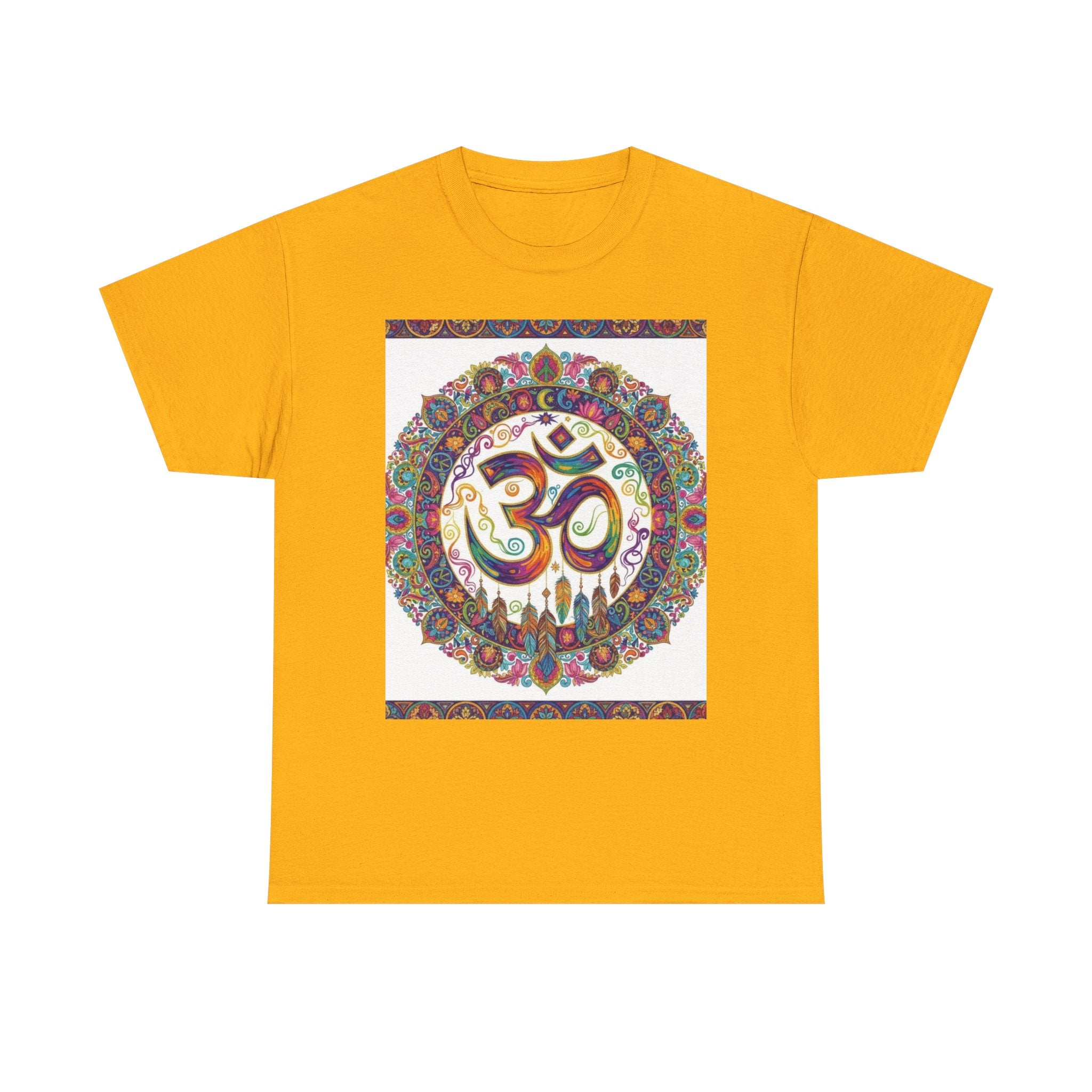 Colorful Lotus Flower Tee | Unisex Heavy Cotton Shirt, Mindfulness Gift, Yoga Apparel, Spiritual Tees, Meditation Top