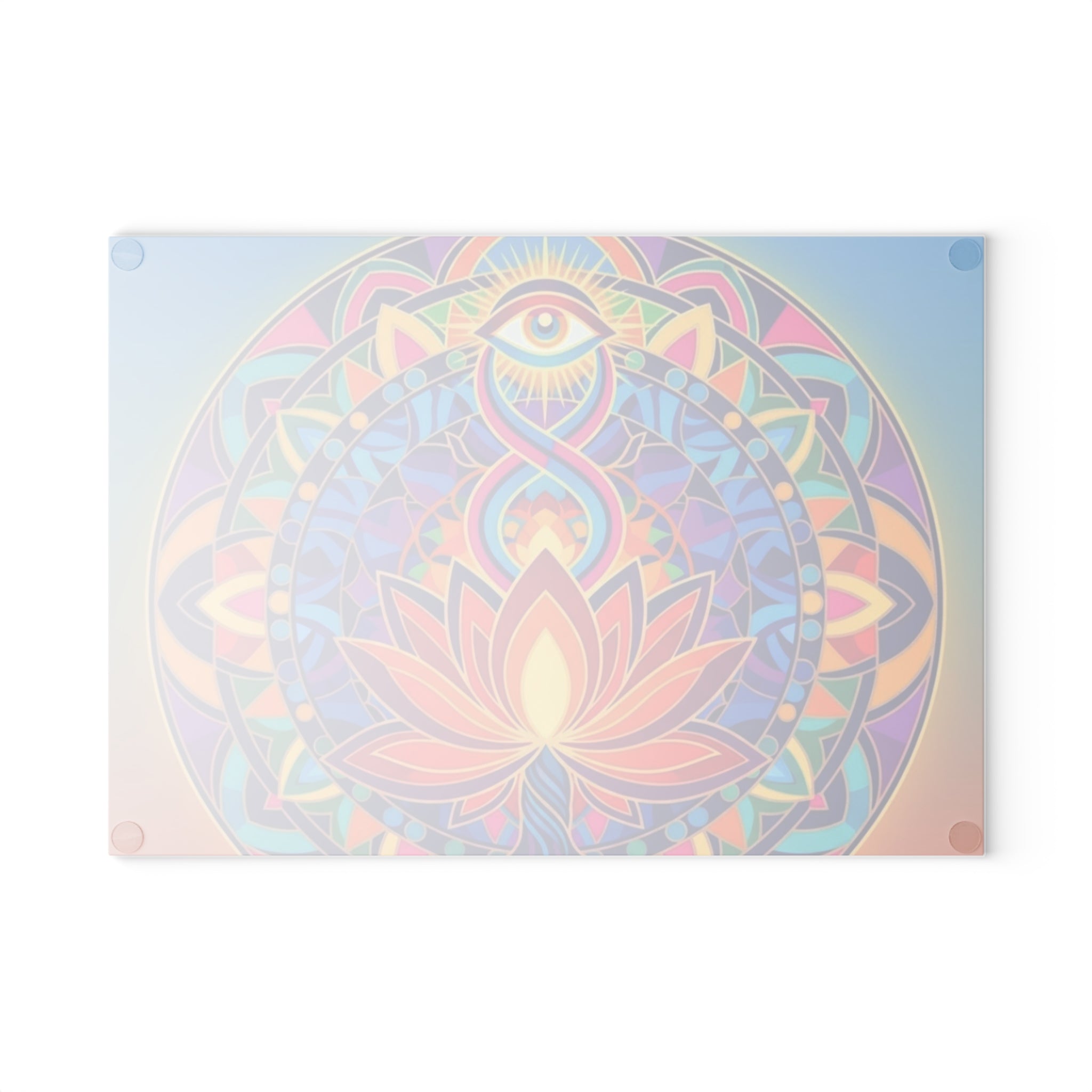 Colorful Mandala Glass Cutting Board, Kitchen Decor, Gift for Chefs, Home Cooking, Wedding Gift, Unique Kitchenware