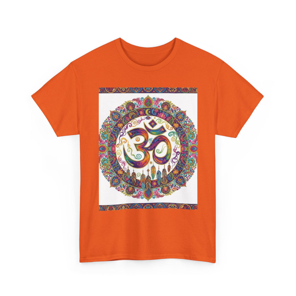 Colorful Lotus Flower Tee | Unisex Heavy Cotton Shirt, Mindfulness Gift, Yoga Apparel, Spiritual Tees, Meditation Top