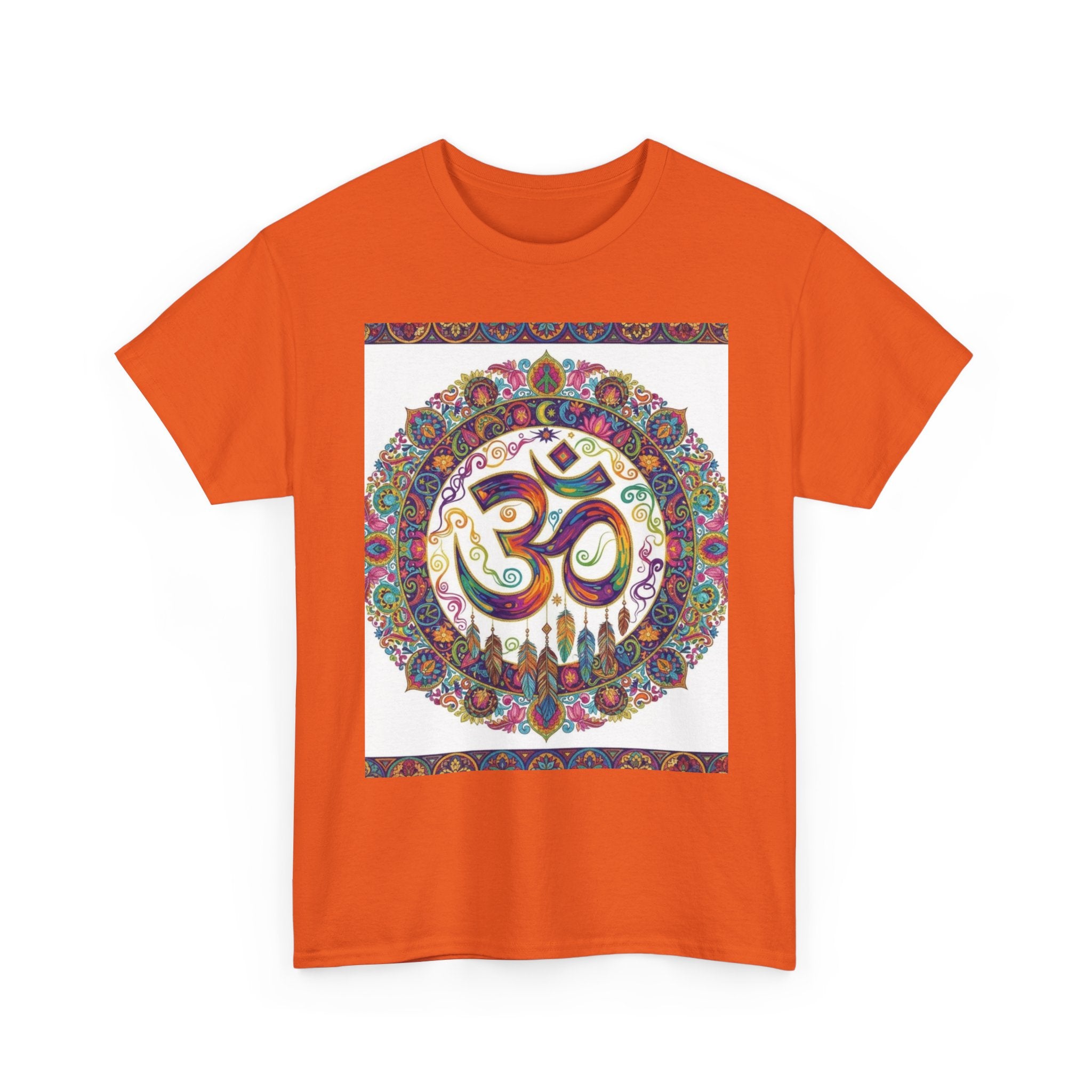 Colorful Lotus Flower Tee | Unisex Heavy Cotton Shirt, Mindfulness Gift, Yoga Apparel, Spiritual Tees, Meditation Top