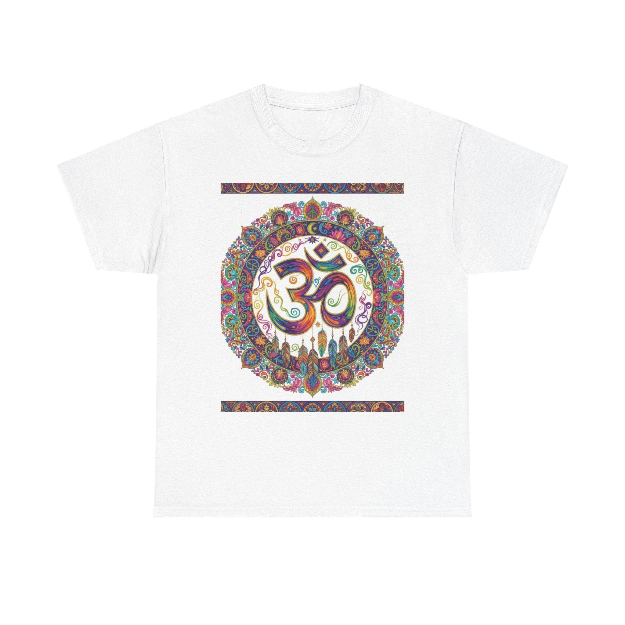 Colorful Lotus Flower Tee | Unisex Heavy Cotton Shirt, Mindfulness Gift, Yoga Apparel, Spiritual Tees, Meditation Top