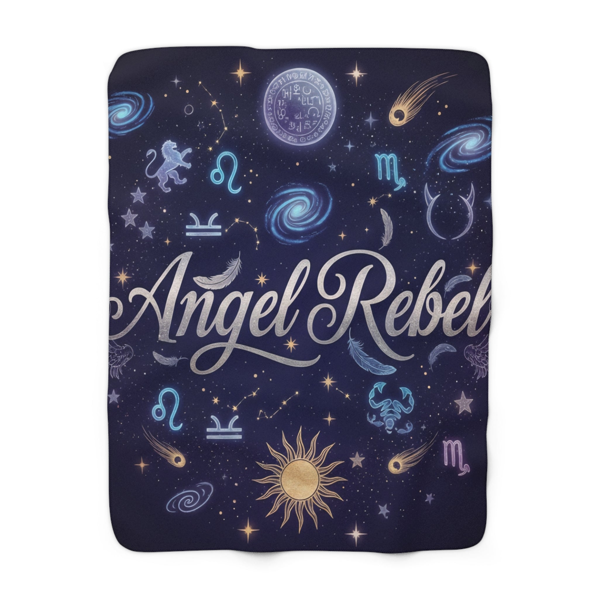 Cosmic Sherpa Fleece Blanket - Soft Astrological Throw for Star Gazers, Gift for Astrology Lovers, Celestial Home Decor, Cozy Blanket