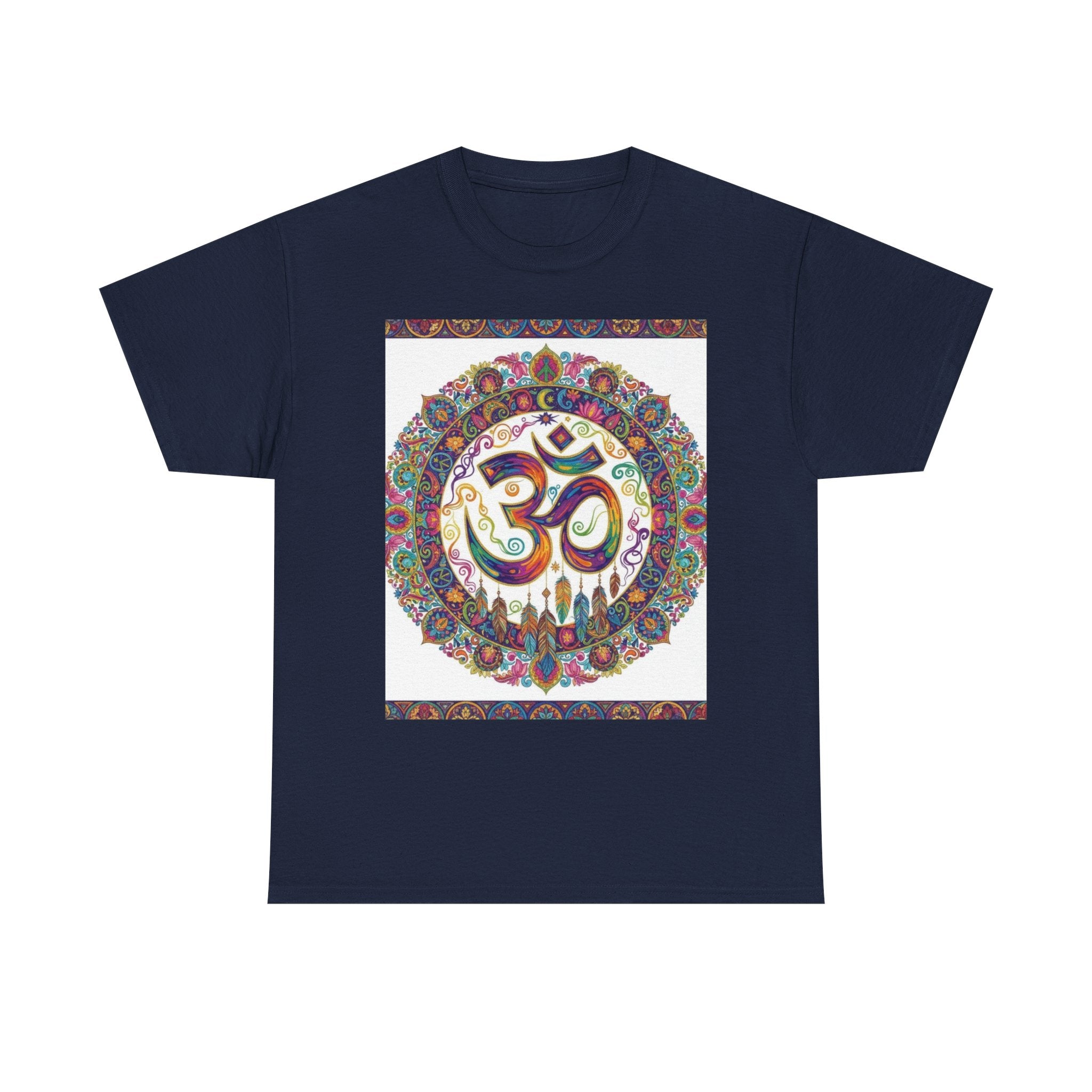 Colorful Lotus Flower Tee | Unisex Heavy Cotton Shirt, Mindfulness Gift, Yoga Apparel, Spiritual Tees, Meditation Top