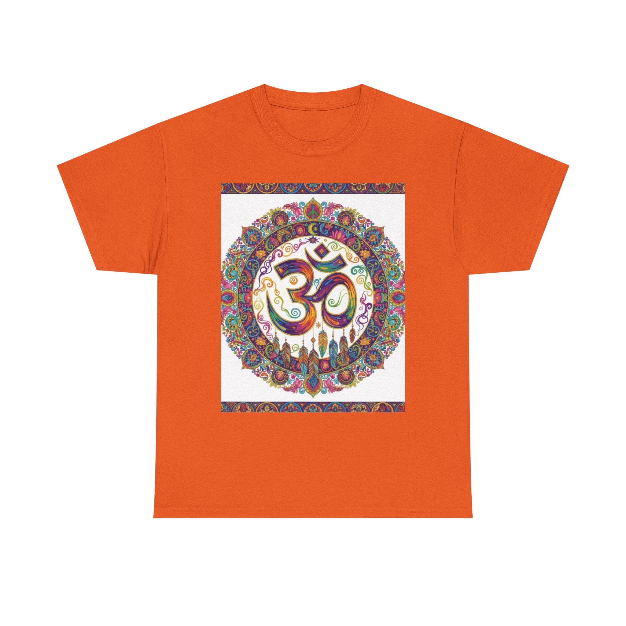 Colorful Lotus Flower Tee | Unisex Heavy Cotton Shirt, Mindfulness Gift, Yoga Apparel, Spiritual Tees, Meditation Top