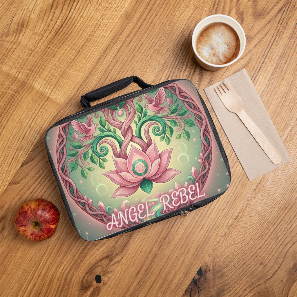 Boho Floral Lunch Bag - Eco-Friendly Tote for Kids, Women, Picnic, Travel, School Lunches