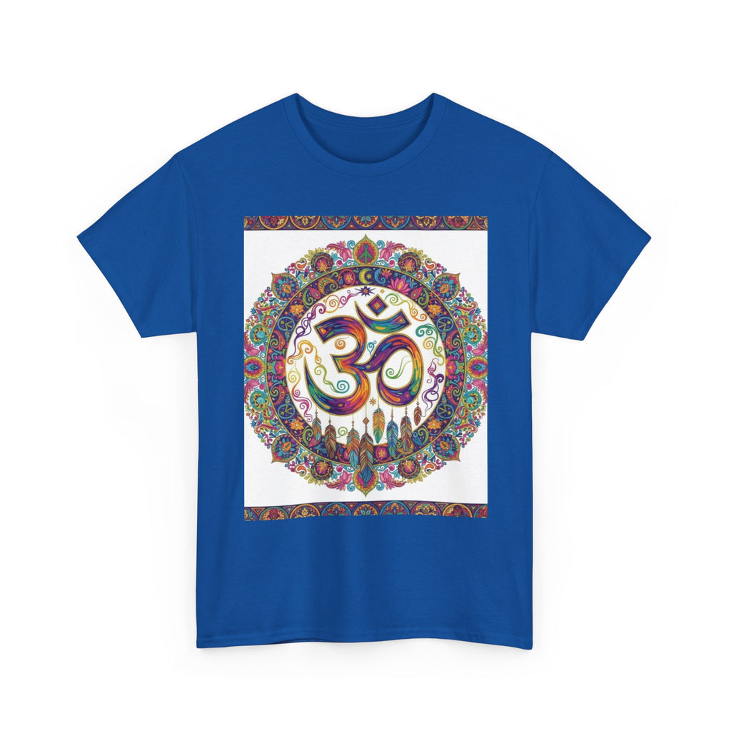Colorful Lotus Flower Tee | Unisex Heavy Cotton Shirt, Mindfulness Gift, Yoga Apparel, Spiritual Tees, Meditation Top