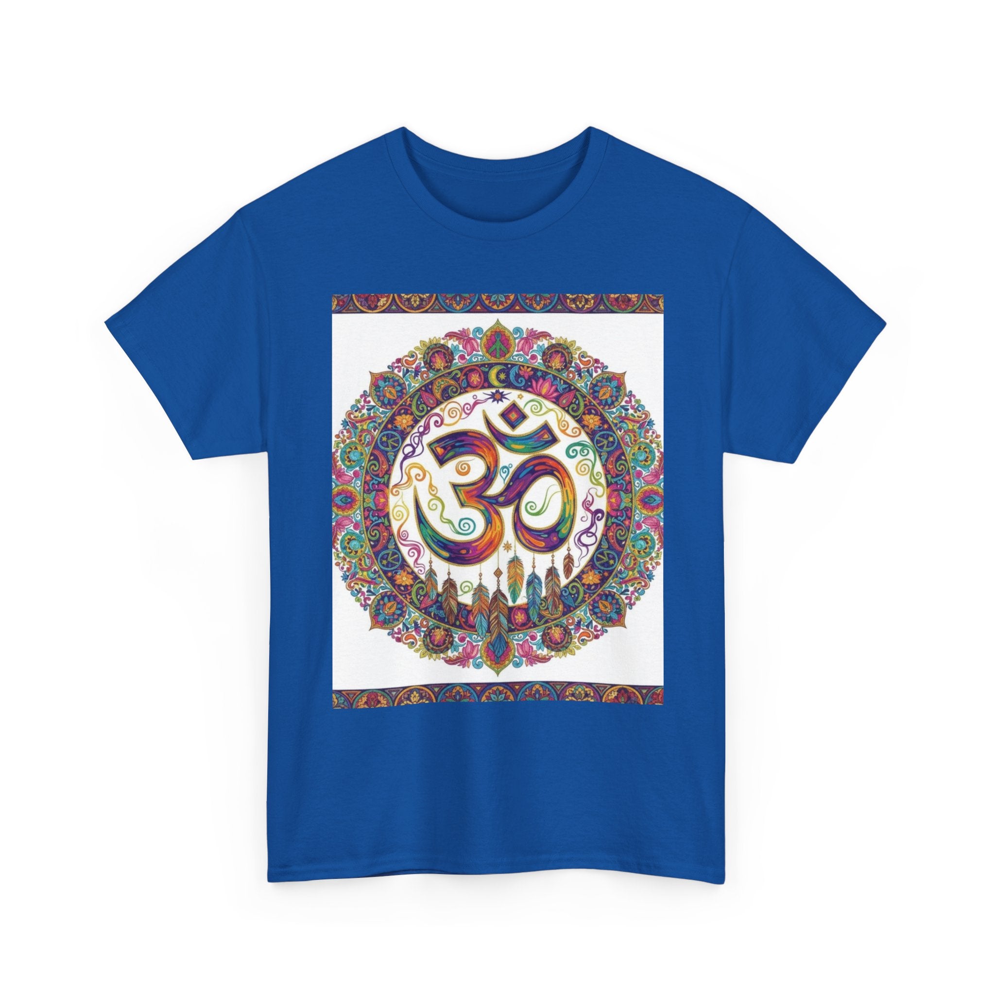 Colorful Lotus Flower Tee | Unisex Heavy Cotton Shirt, Mindfulness Gift, Yoga Apparel, Spiritual Tees, Meditation Top