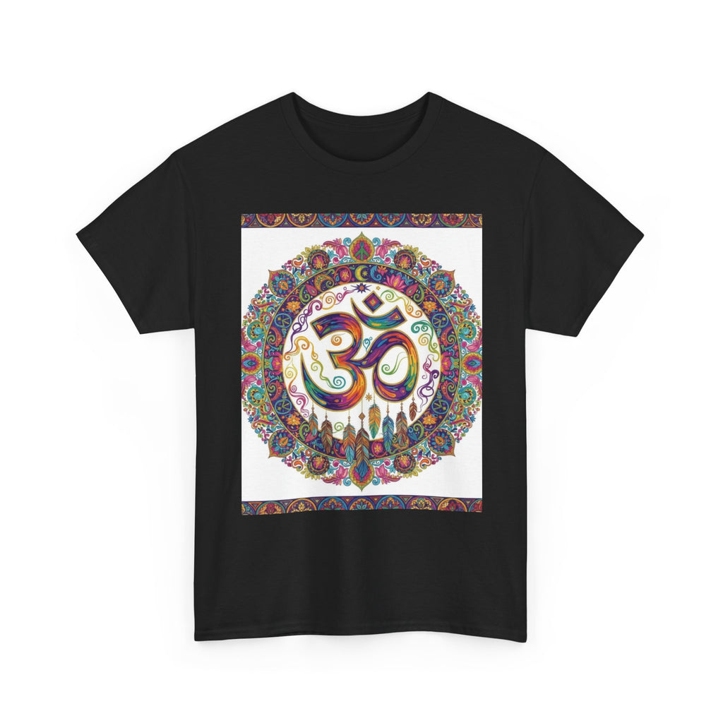 Colorful Lotus Flower Tee | Unisex Heavy Cotton Shirt, Mindfulness Gift, Yoga Apparel, Spiritual Tees, Meditation Top