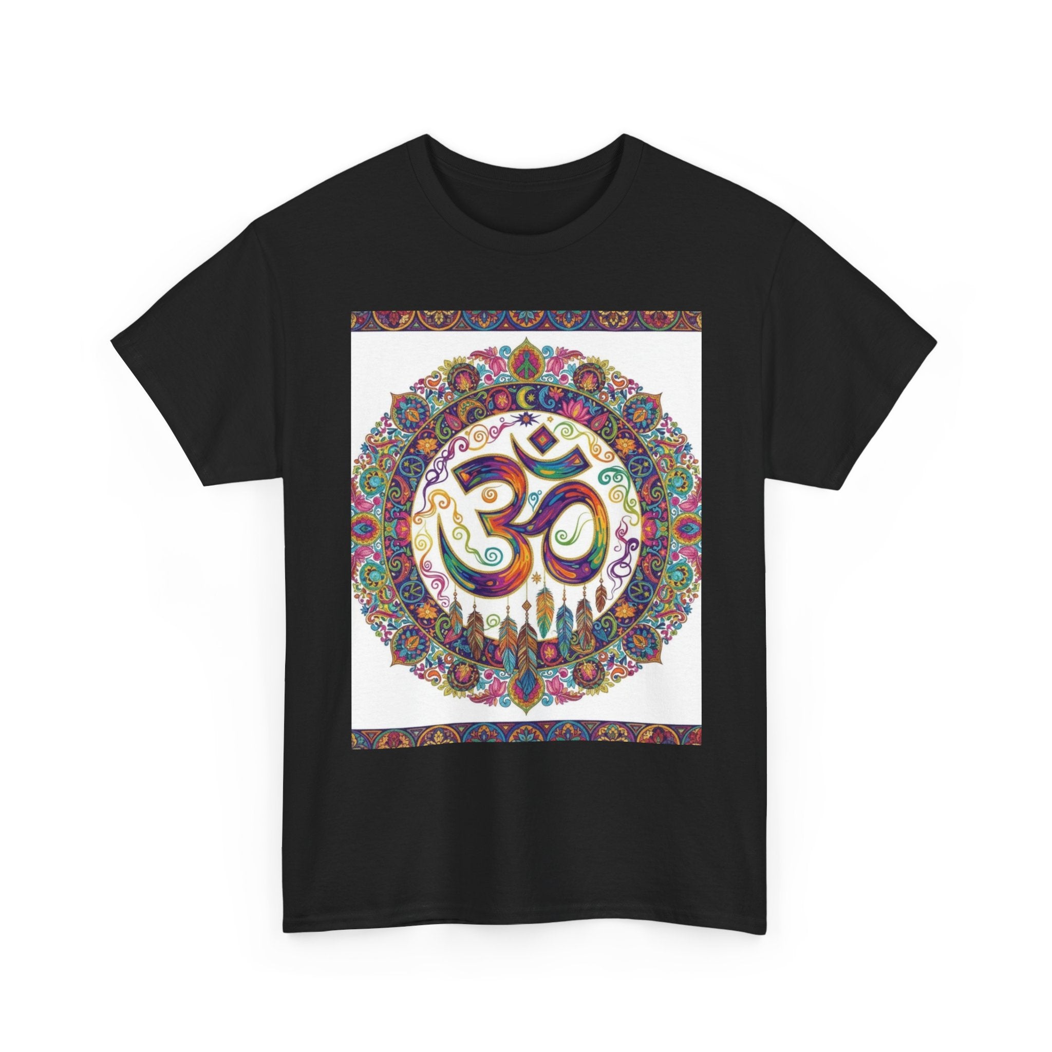 Colorful Lotus Flower Tee | Unisex Heavy Cotton Shirt, Mindfulness Gift, Yoga Apparel, Spiritual Tees, Meditation Top