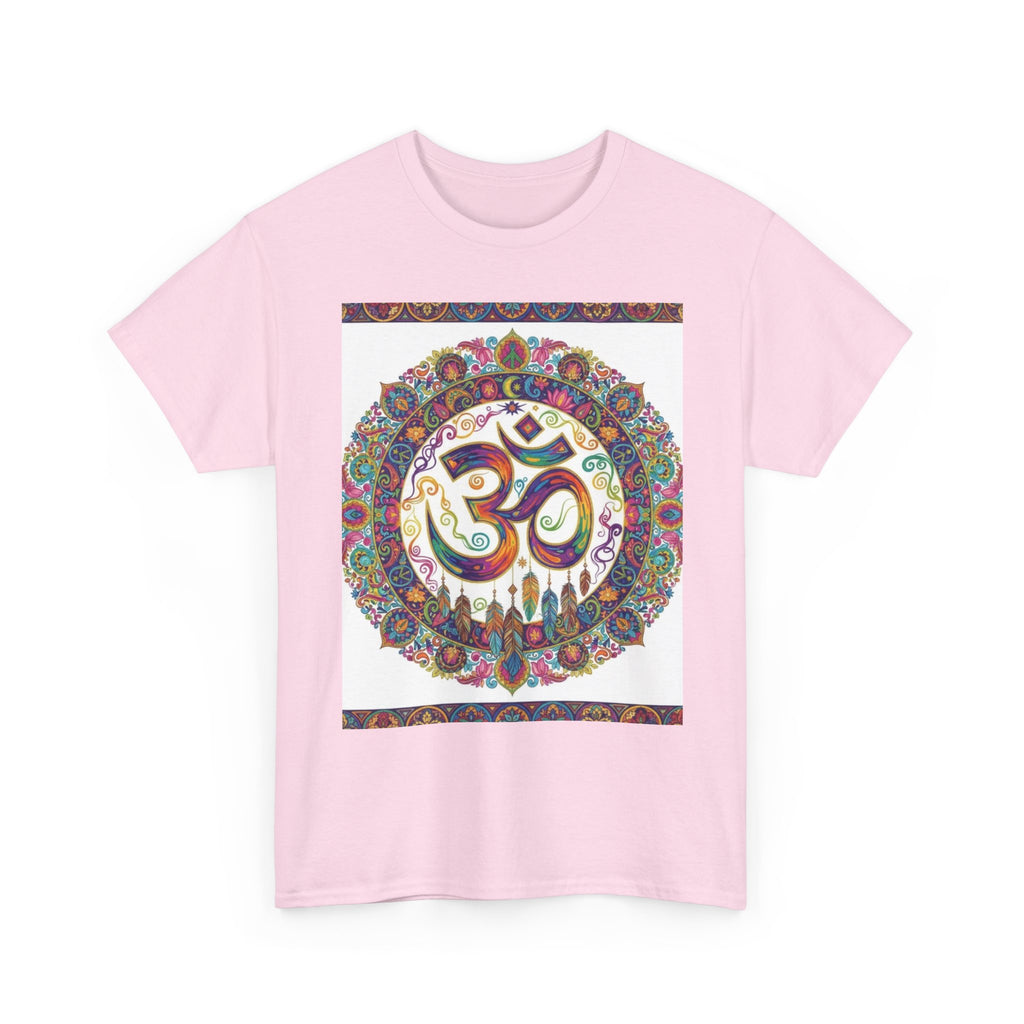 Colorful Lotus Flower Tee | Unisex Heavy Cotton Shirt, Mindfulness Gift, Yoga Apparel, Spiritual Tees, Meditation Top
