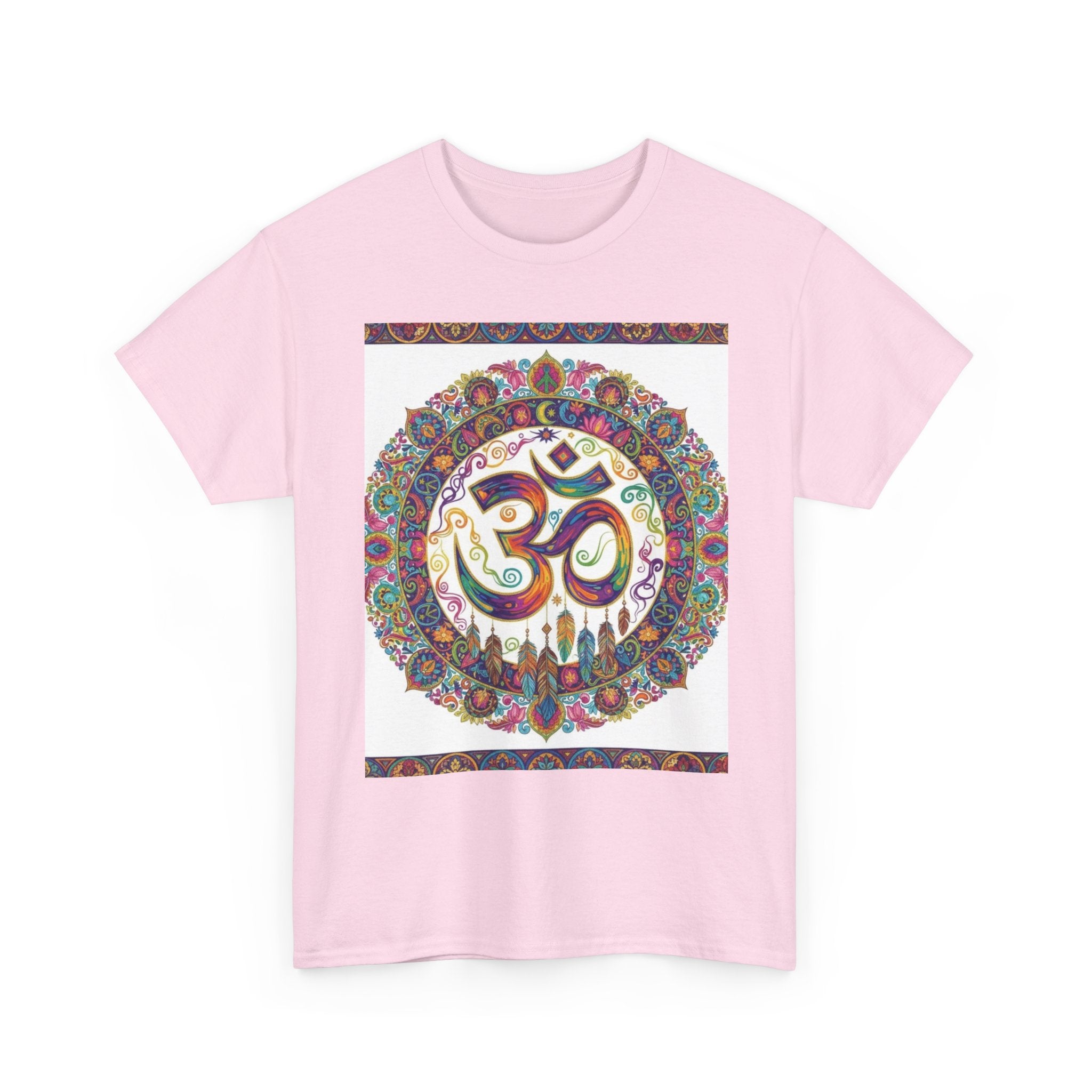 Colorful Lotus Flower Tee | Unisex Heavy Cotton Shirt, Mindfulness Gift, Yoga Apparel, Spiritual Tees, Meditation Top