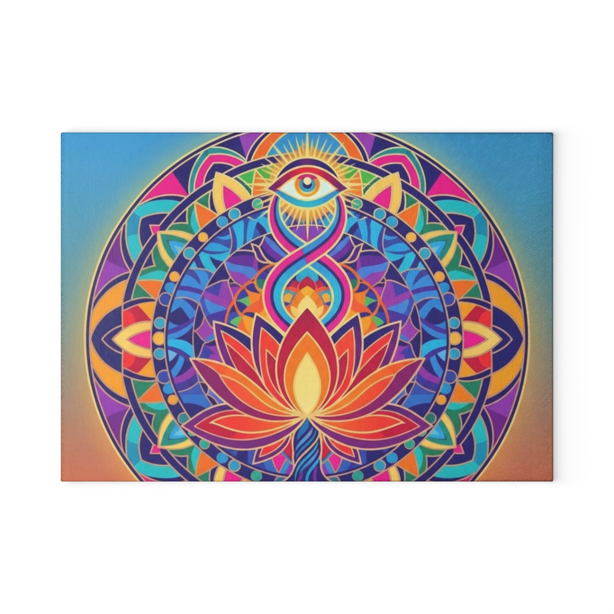 Colorful Mandala Glass Cutting Board, Kitchen Decor, Gift for Chefs, Home Cooking, Wedding Gift, Unique Kitchenware