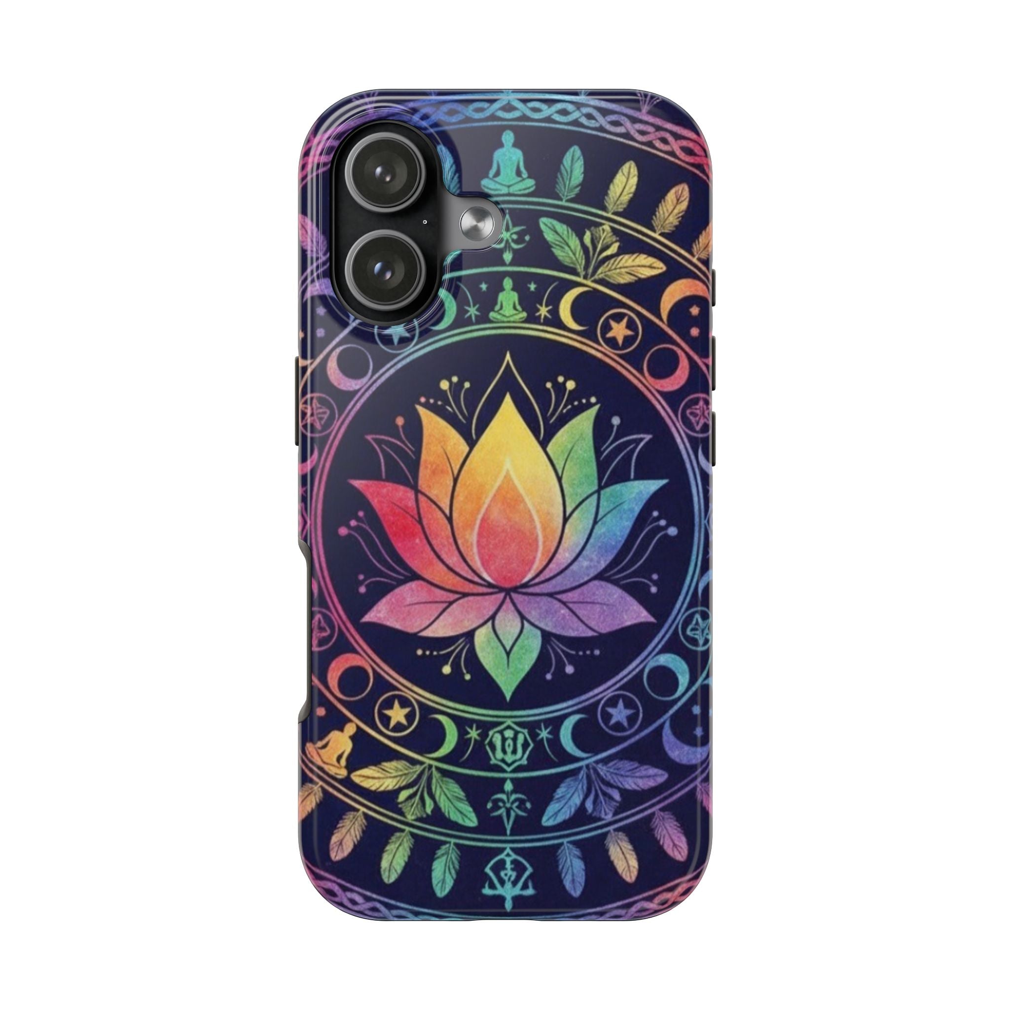Colorful Lotus Tough Phone Case - Durable, Stylish, Gift, Festival, Phone Accessory, Phone Protection