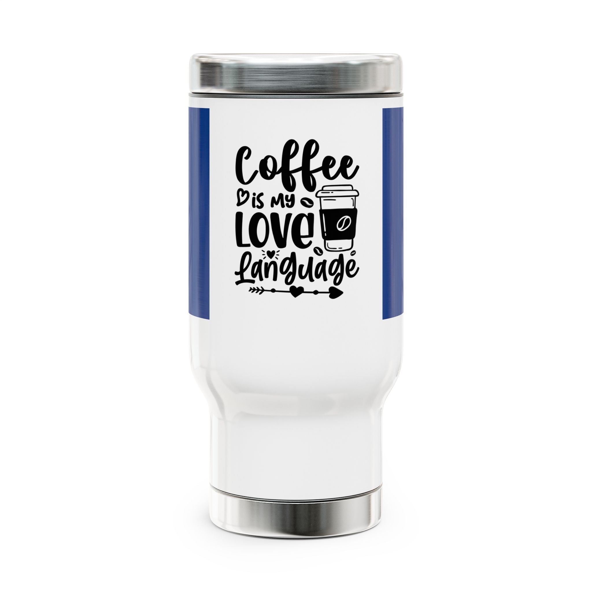 Stainless Steel Travel Mug with Handle, 14oz