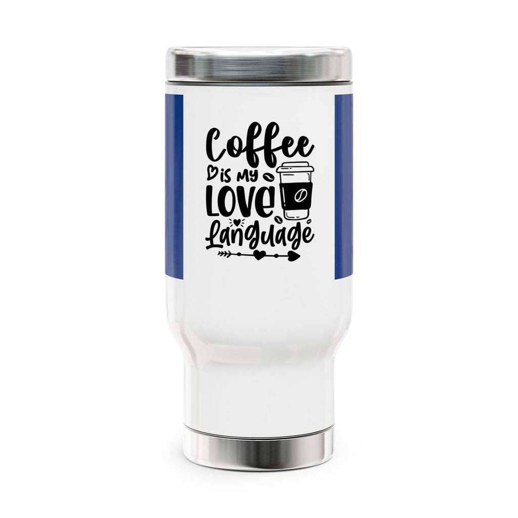 Stainless Steel Travel Mug with Handle, 14oz