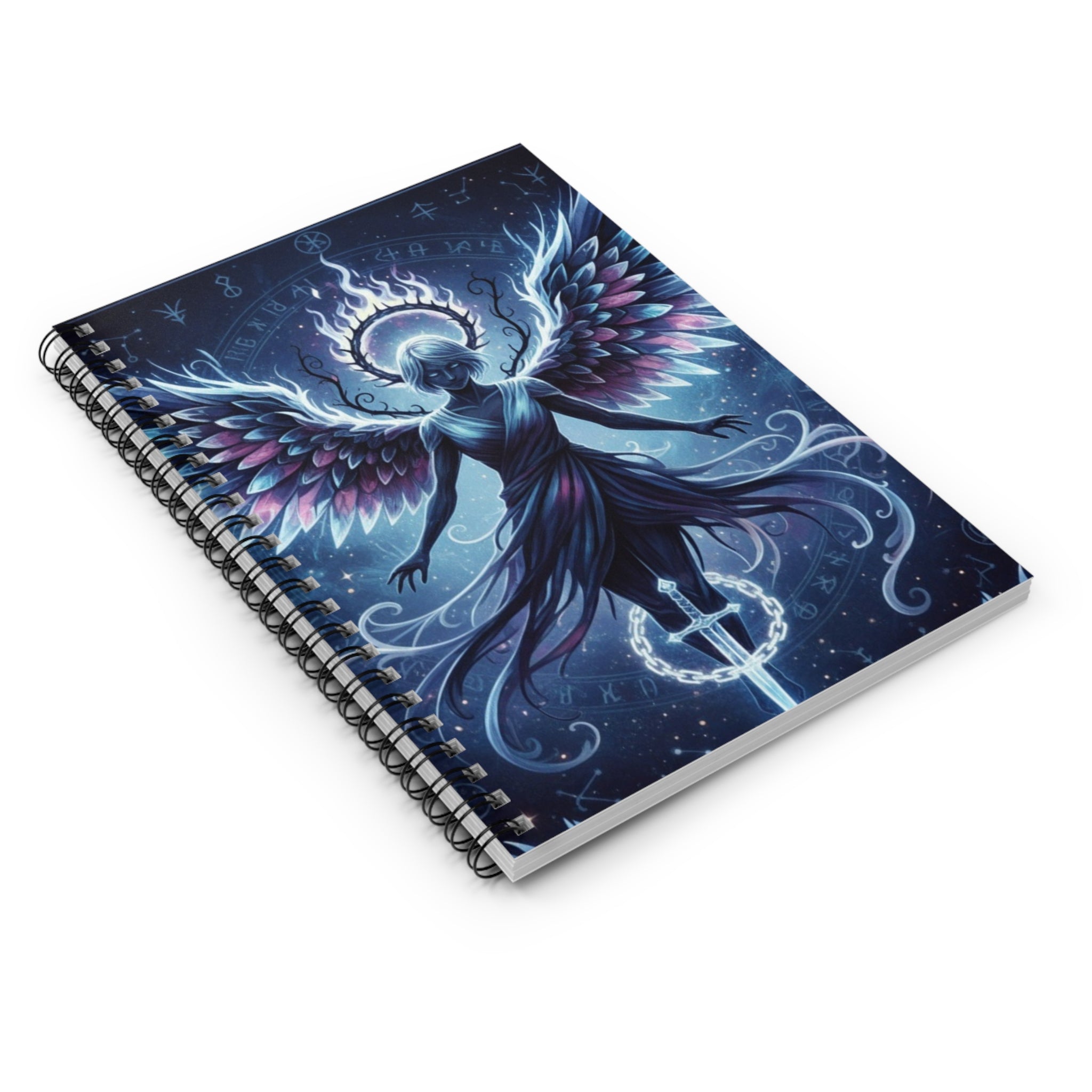 Celestial Guardian Spiral Notebook - Ruled Line, Ethereal Art Journal, Fantasy Notebook, Inspirational Writing, Gift for Dreamers
