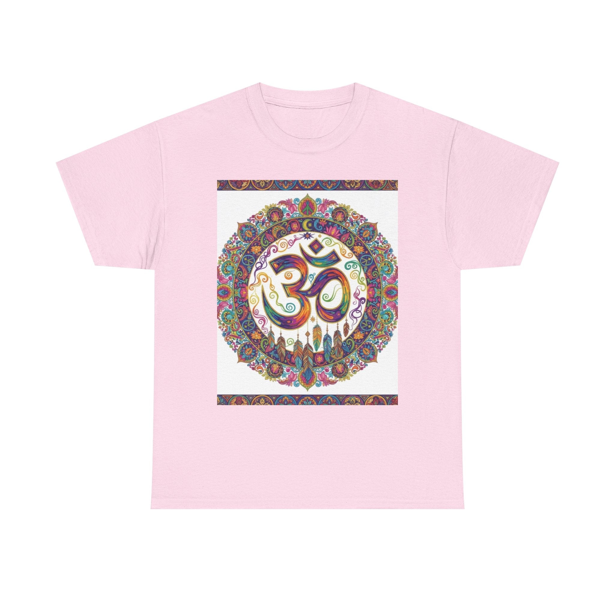 Colorful Lotus Flower Tee | Unisex Heavy Cotton Shirt, Mindfulness Gift, Yoga Apparel, Spiritual Tees, Meditation Top