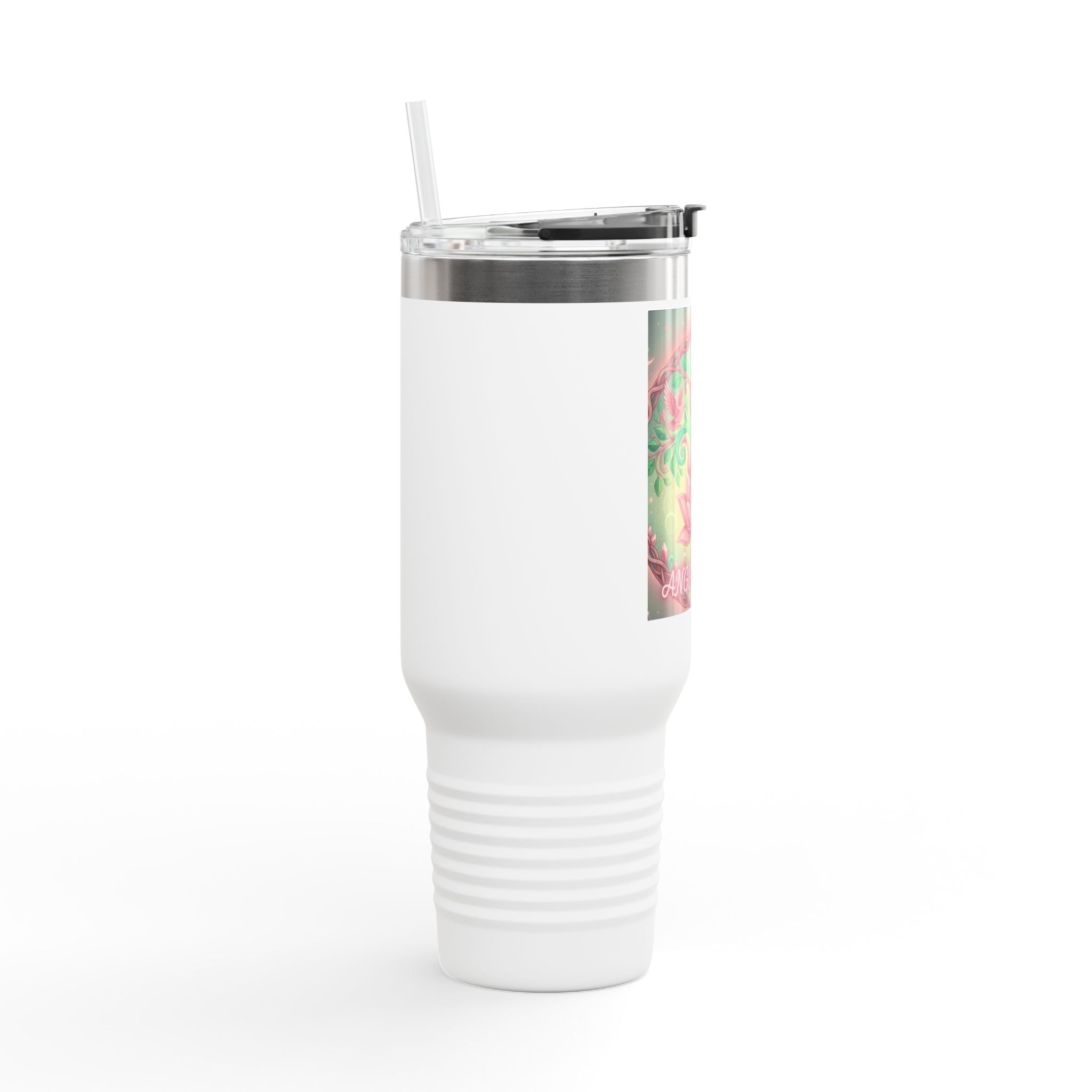 Colorful Insulated Travel Mug - 40oz, Perfect for Adventurers, Gifts for Her, Yoga Lovers, Motivational Drinkware, Eco-Friendly Travel