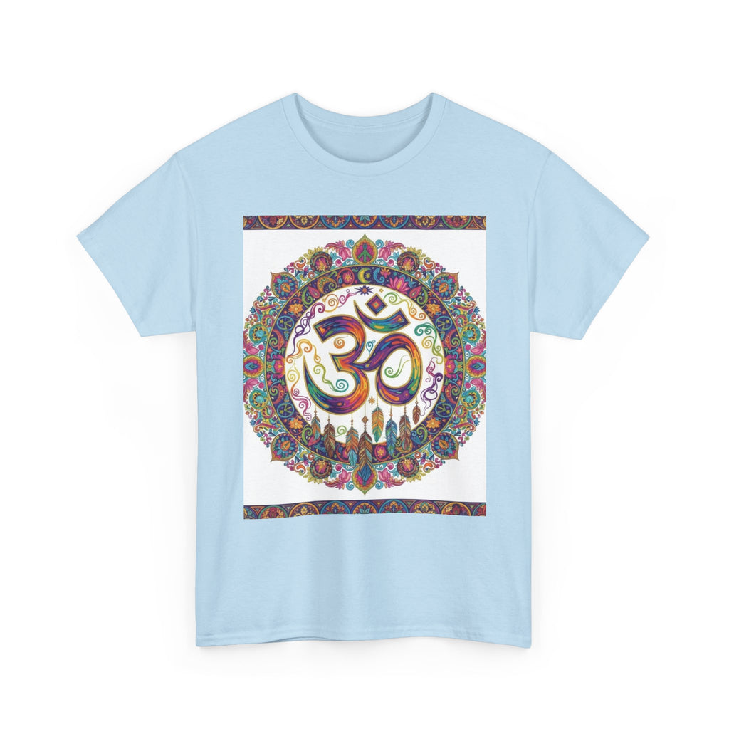 Colorful Lotus Flower Tee | Unisex Heavy Cotton Shirt, Mindfulness Gift, Yoga Apparel, Spiritual Tees, Meditation Top