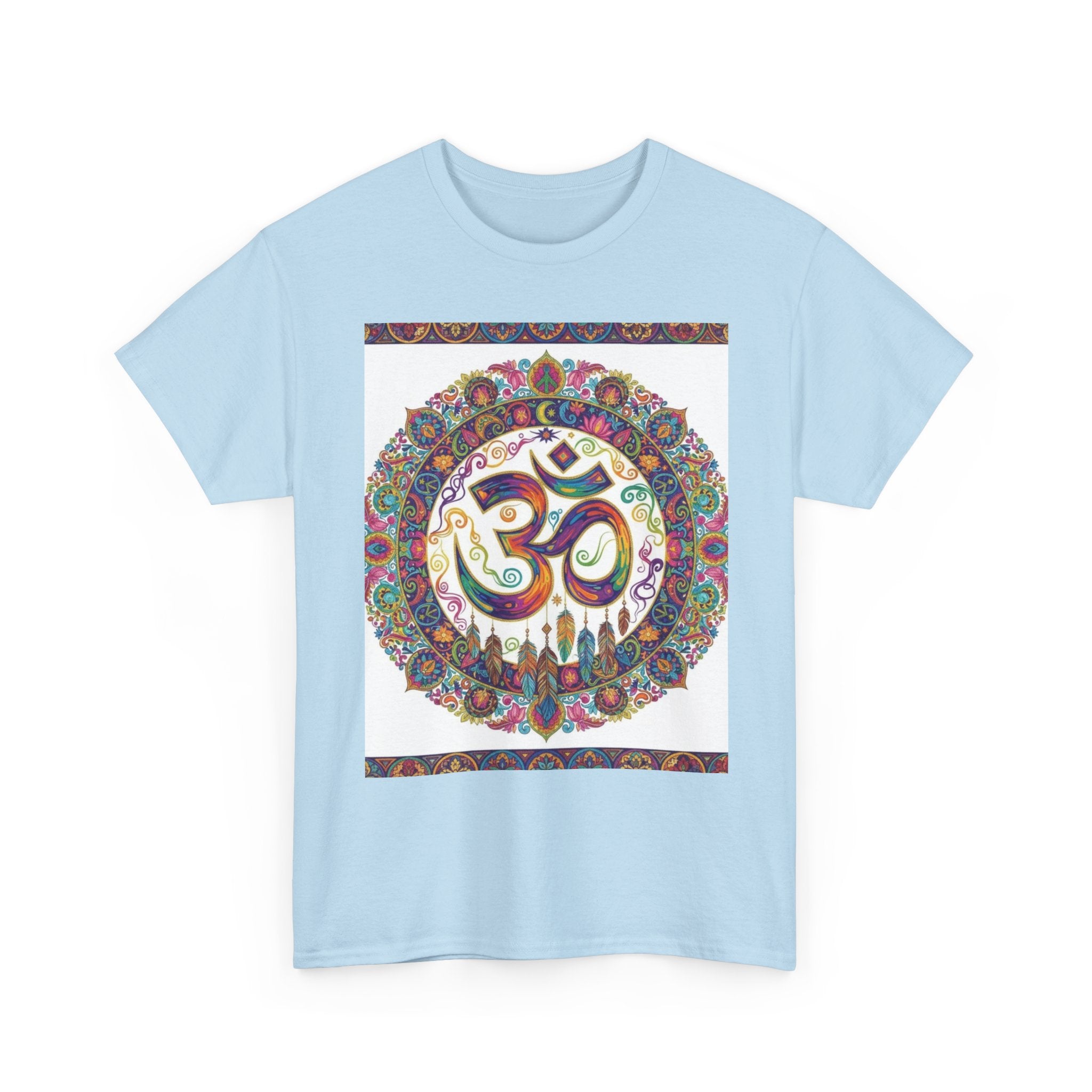 Colorful Lotus Flower Tee | Unisex Heavy Cotton Shirt, Mindfulness Gift, Yoga Apparel, Spiritual Tees, Meditation Top