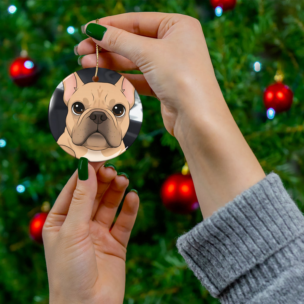 Cute French Bulldog Ceramic Ornament | Pet Lover Gift | Home Decor | Holiday Decoration | Personalized Keepsake | Dog Mom Gift