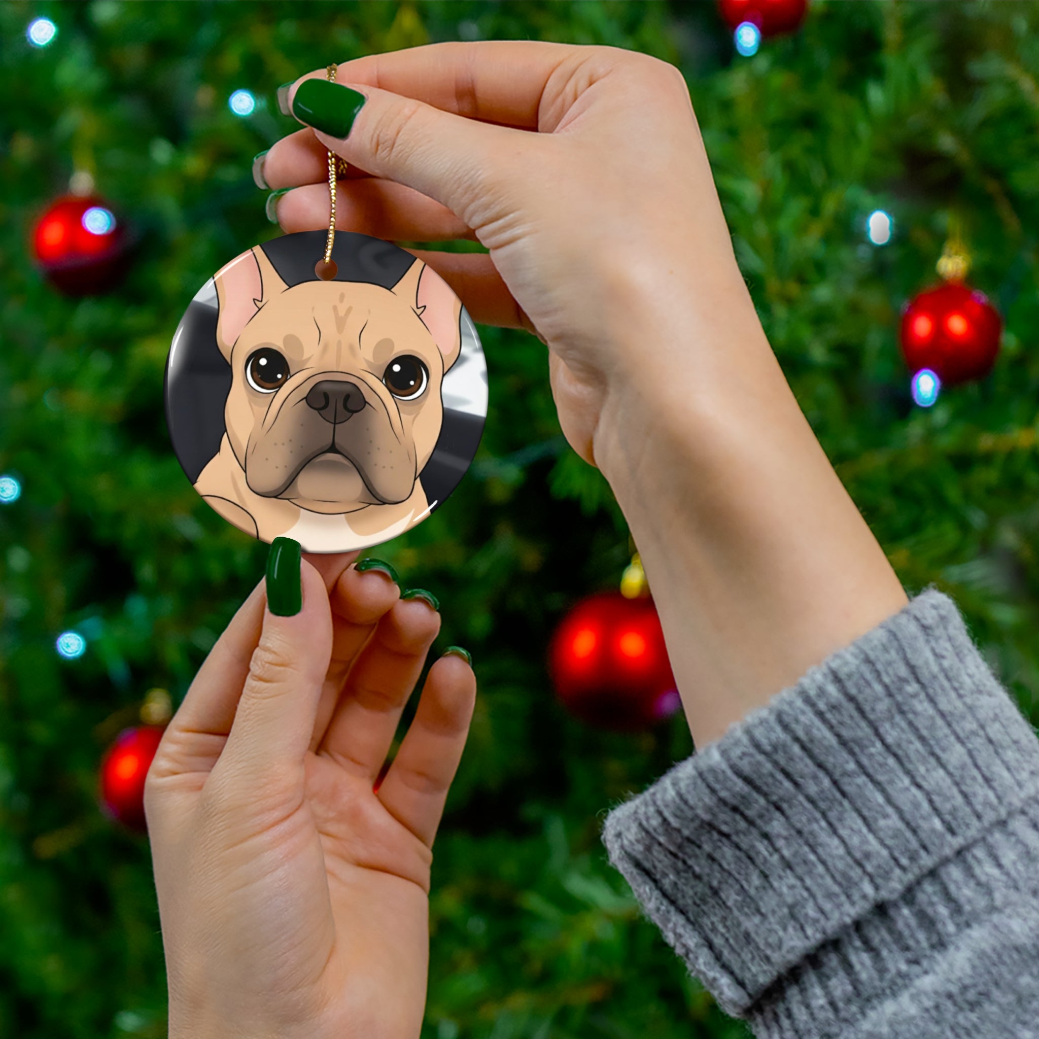 Cute French Bulldog Ceramic Ornament | Pet Lover Gift | Home Decor | Holiday Decoration | Personalized Keepsake | Dog Mom Gift