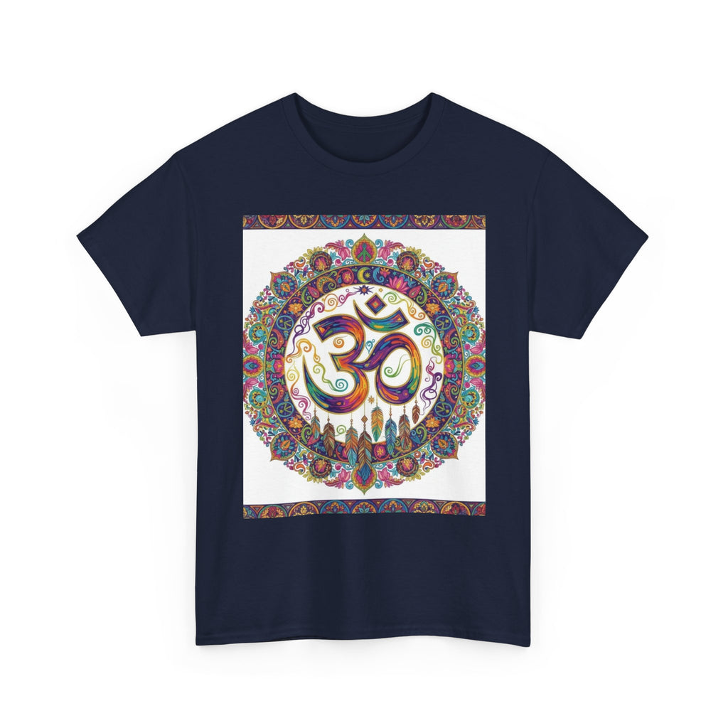 Colorful Lotus Flower Tee | Unisex Heavy Cotton Shirt, Mindfulness Gift, Yoga Apparel, Spiritual Tees, Meditation Top