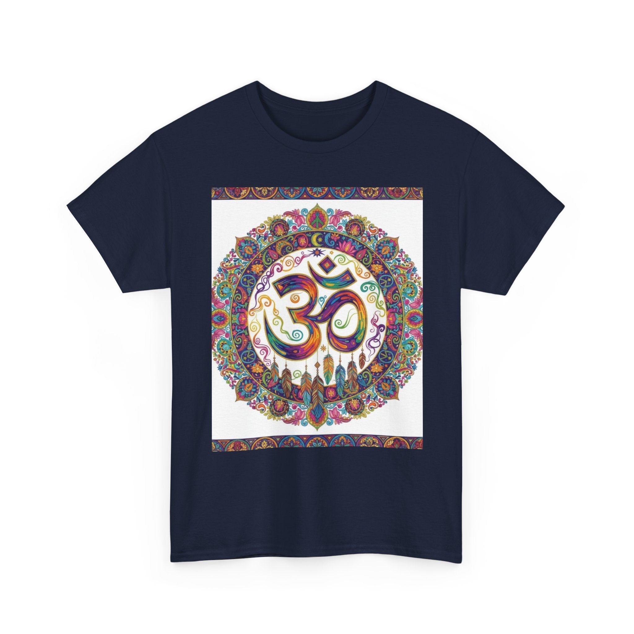Colorful Lotus Flower Tee | Unisex Heavy Cotton Shirt, Mindfulness Gift, Yoga Apparel, Spiritual Tees, Meditation Top