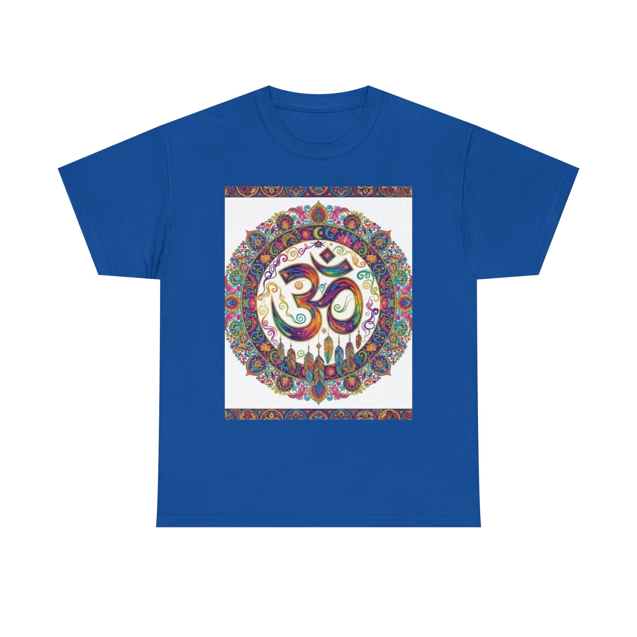 Colorful Lotus Flower Tee | Unisex Heavy Cotton Shirt, Mindfulness Gift, Yoga Apparel, Spiritual Tees, Meditation Top